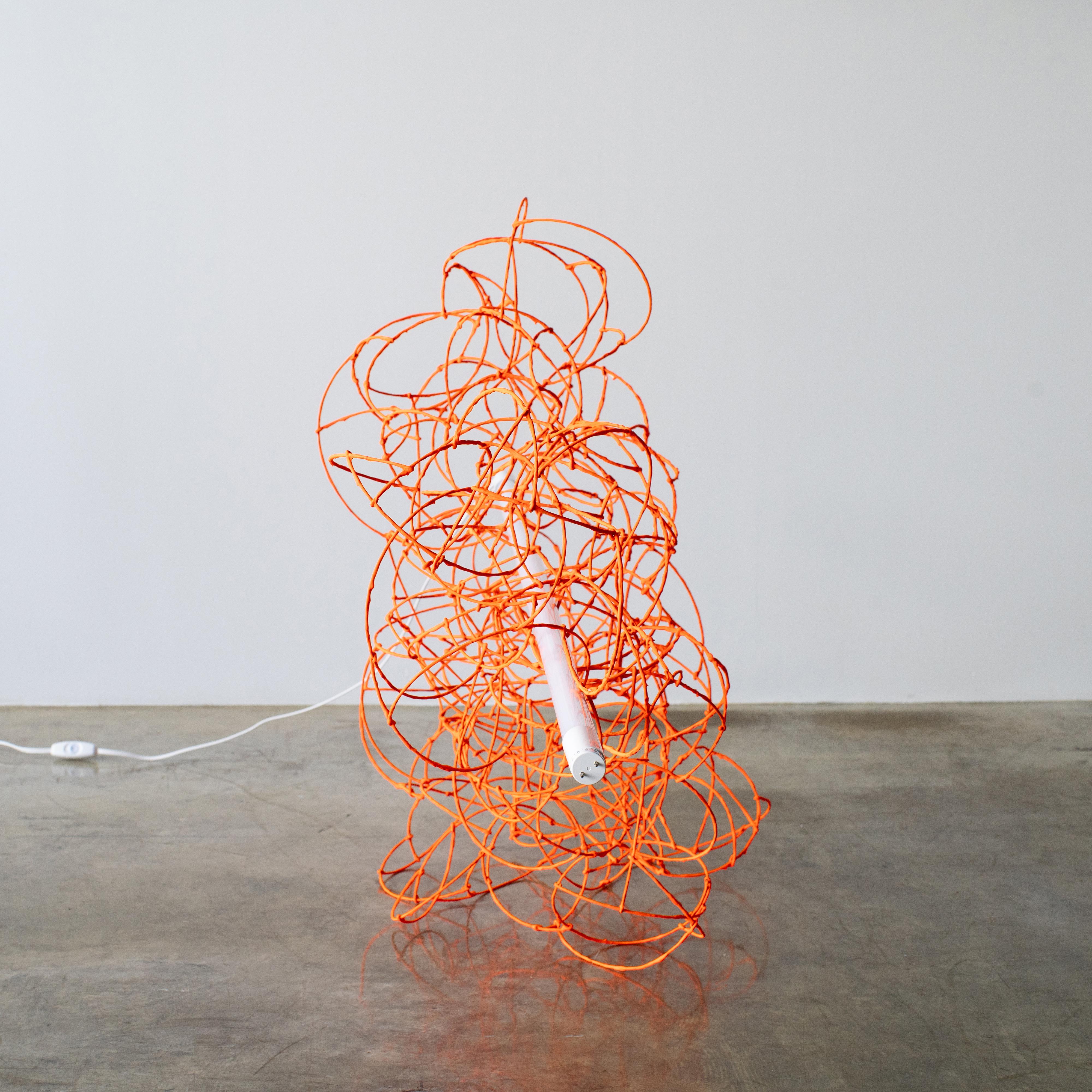 Bulge Lines Orange Norihiko Terayama Sculptural Lamp 1 In New Condition In Shibuya-ku, Tokyo