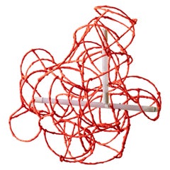 Bulge Lines lampada da tavolo rossa Norihiko Terayama Lampada scultorea