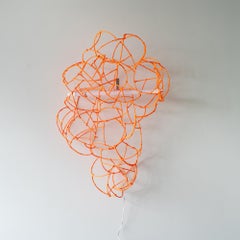 Bulge Lines wall lamp orange Norihiko Terayama Sculptural lamp