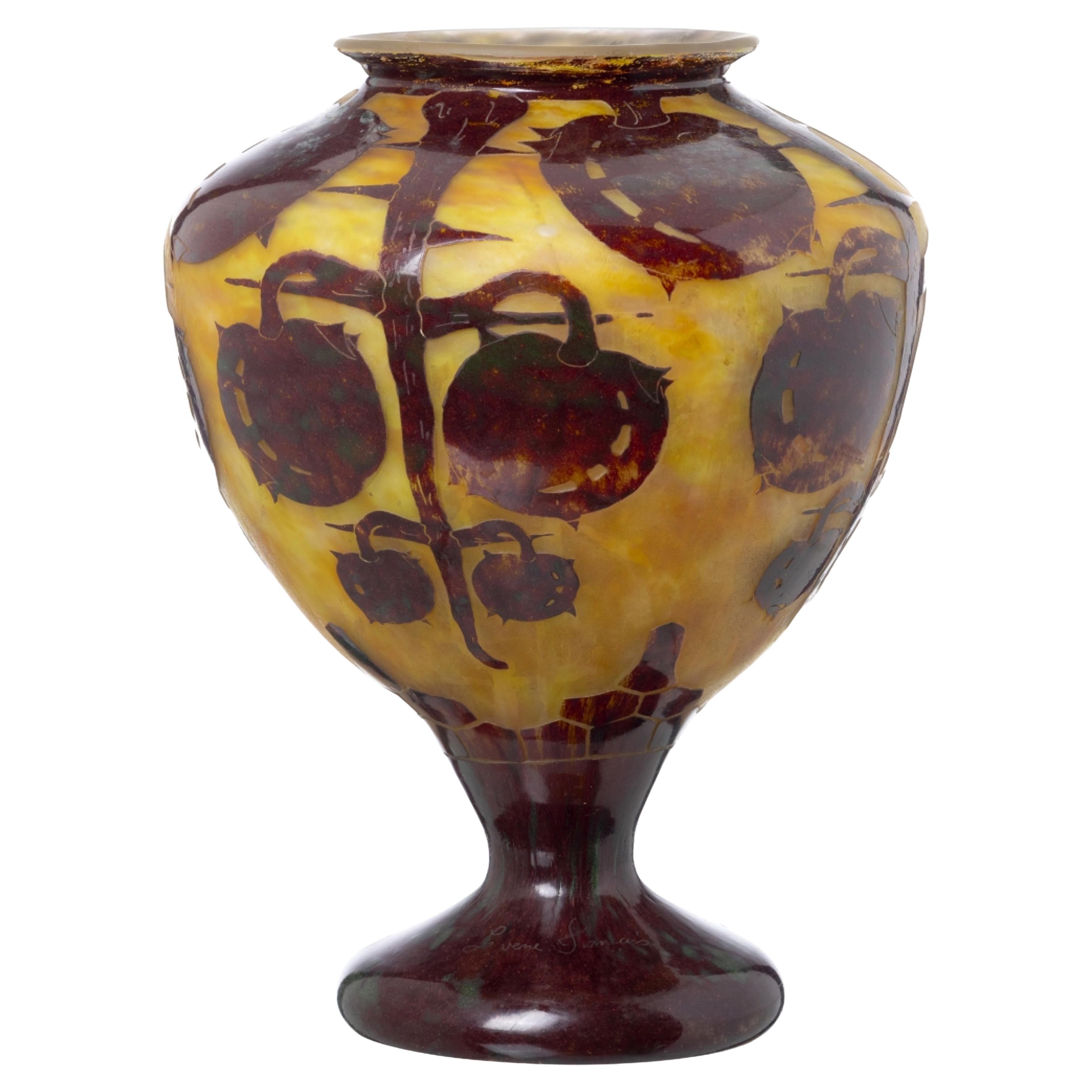 BULKY VASE "LE VERRE FARNÇAIS" Art Decó principios del siglo XX