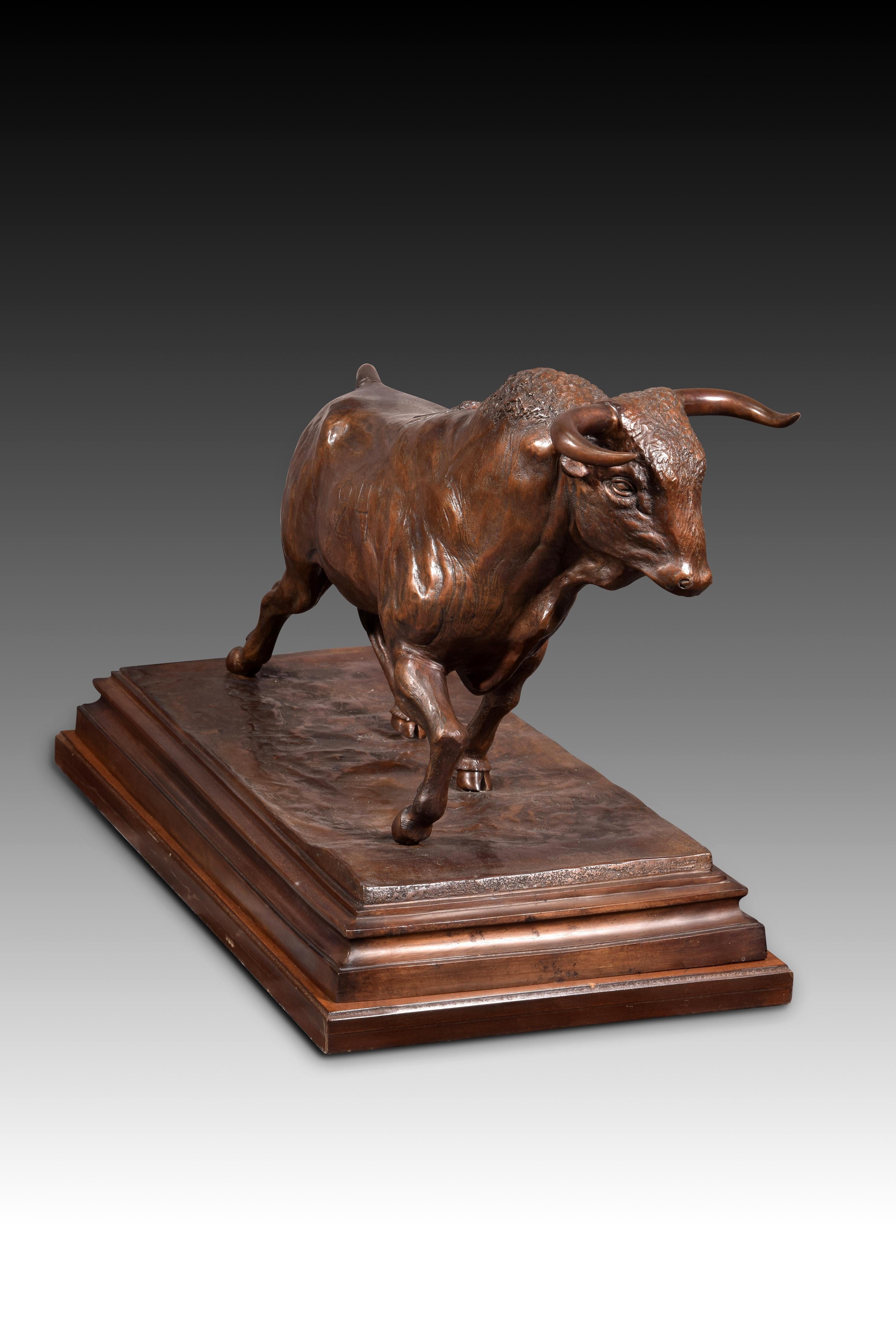 Spanish Bull, Bronze, After Benlliure Gil, Mariano For Sale