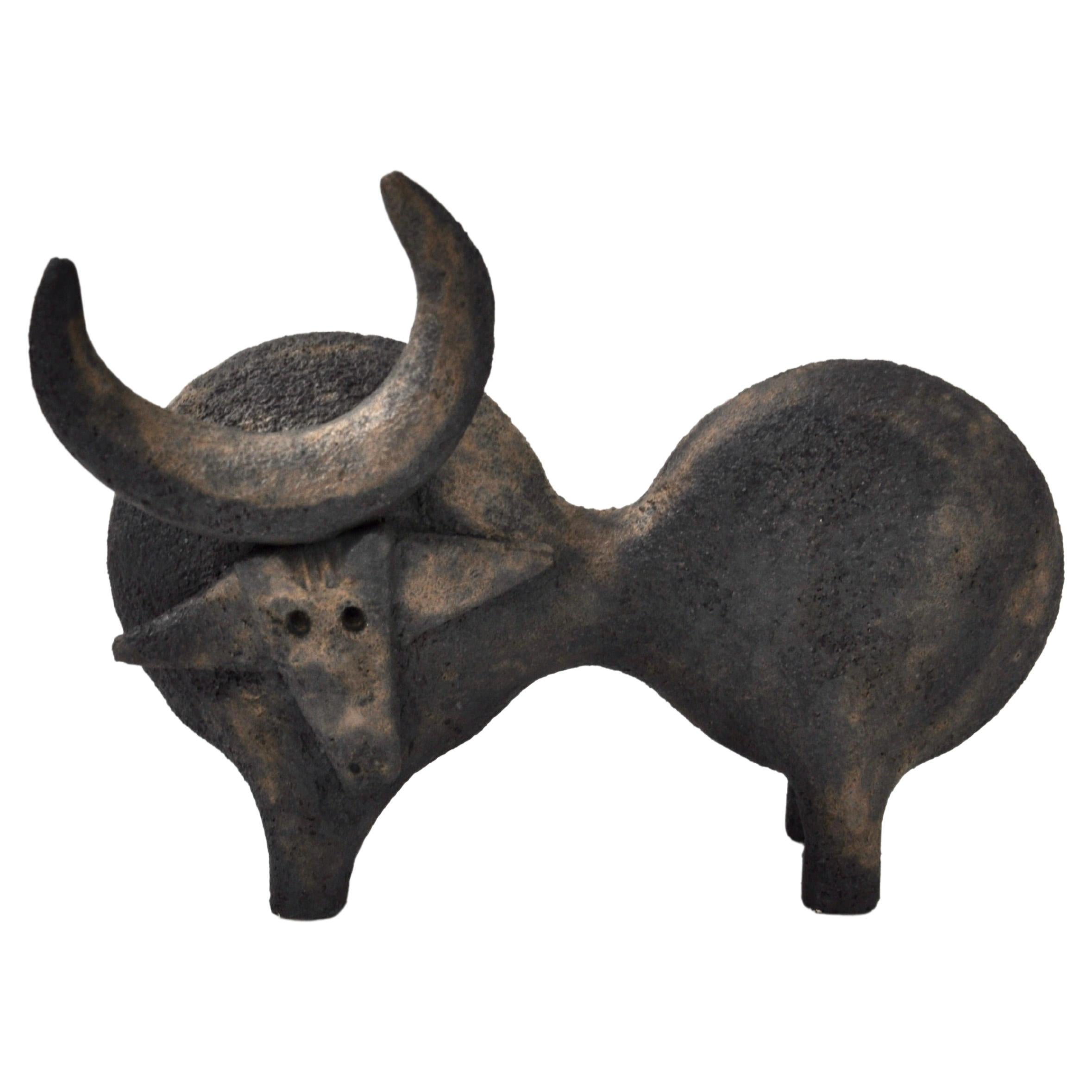 Bull Ceramic by Dominique Pouchain For Sale