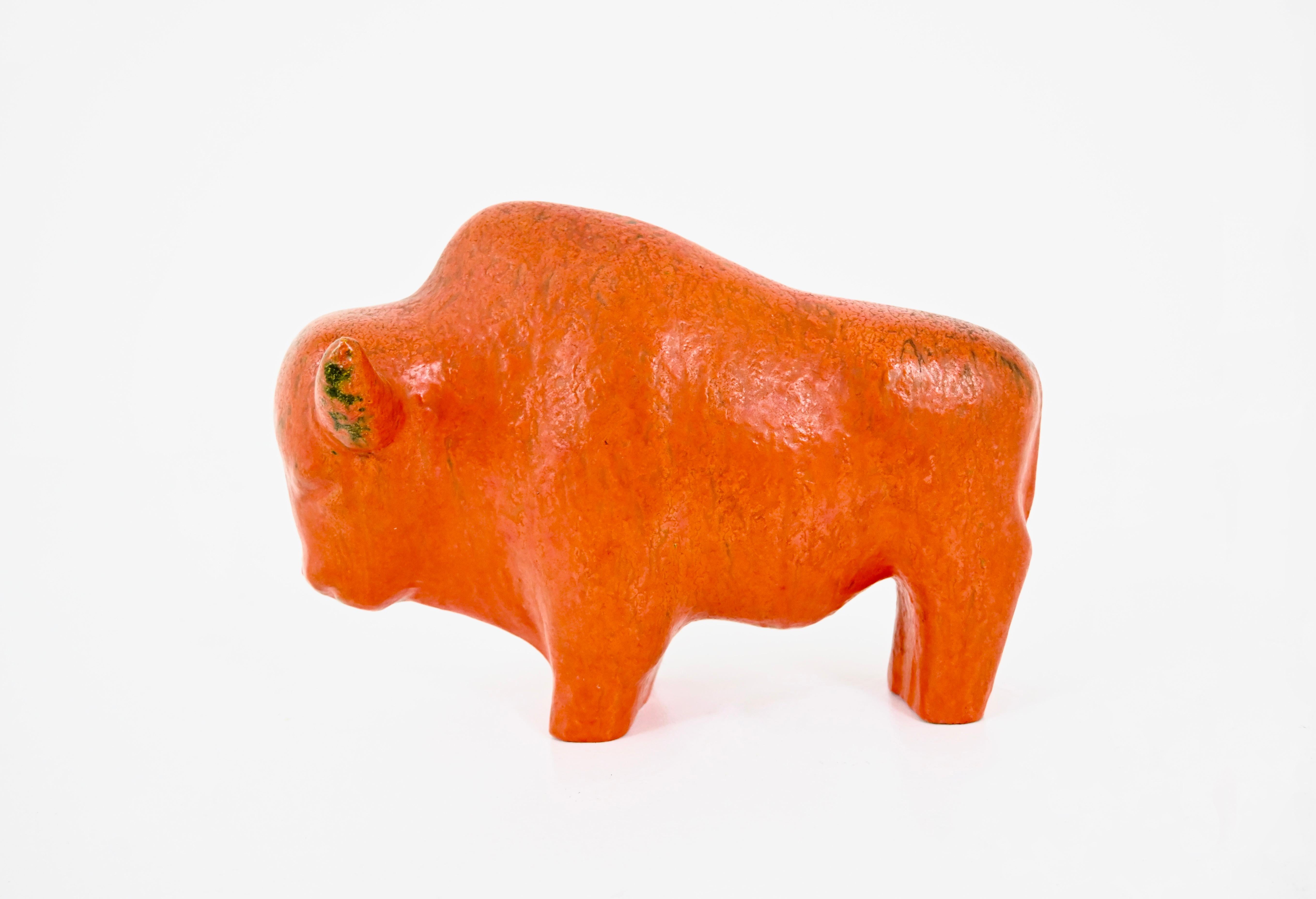 Allemand Taureau en céramique de Kurt Tschörner pour Ruscha, années 1960 en vente