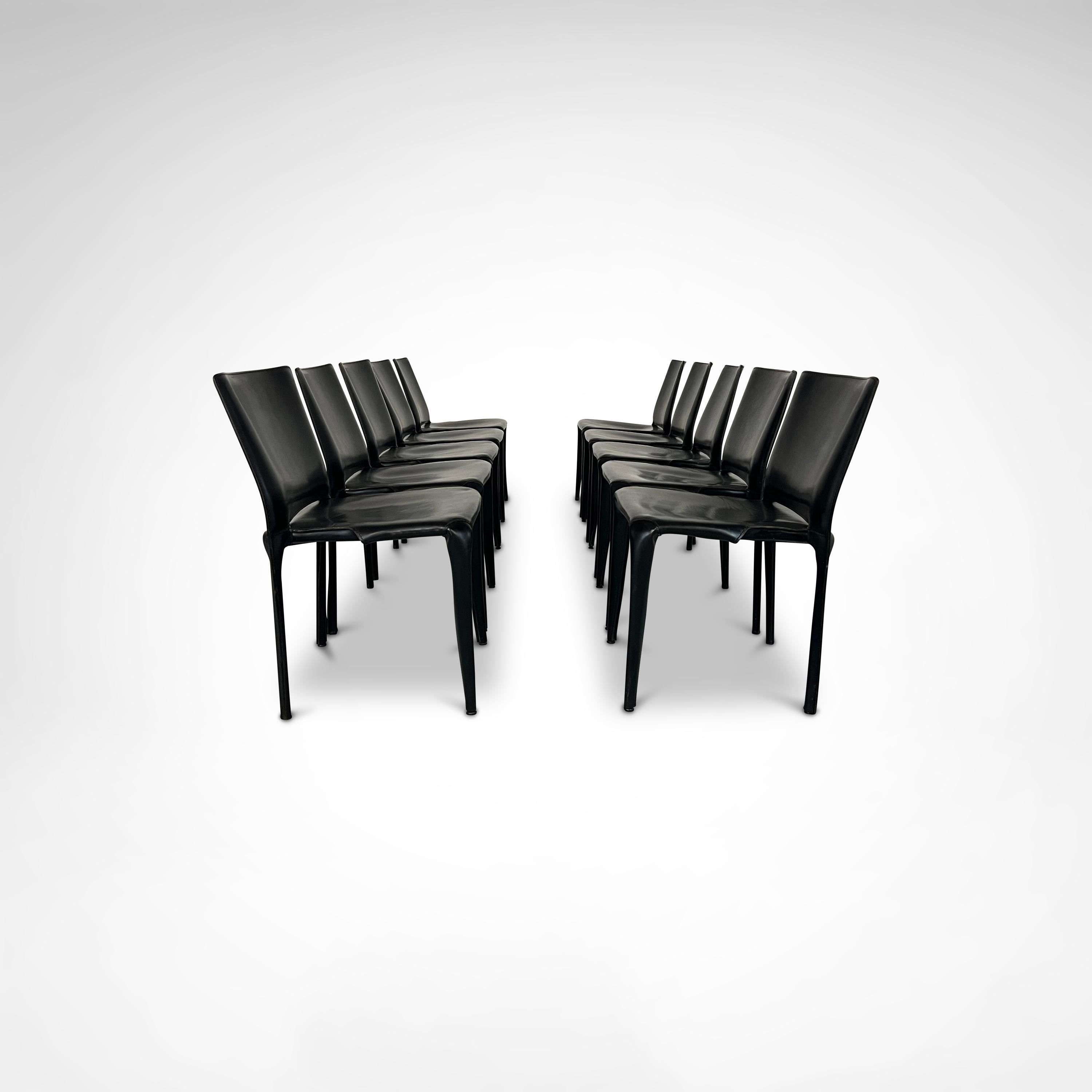 Italiano Sedia da pranzo Bull di Mario Bellini per Cassina 1990, set di 10 pezzi in vendita