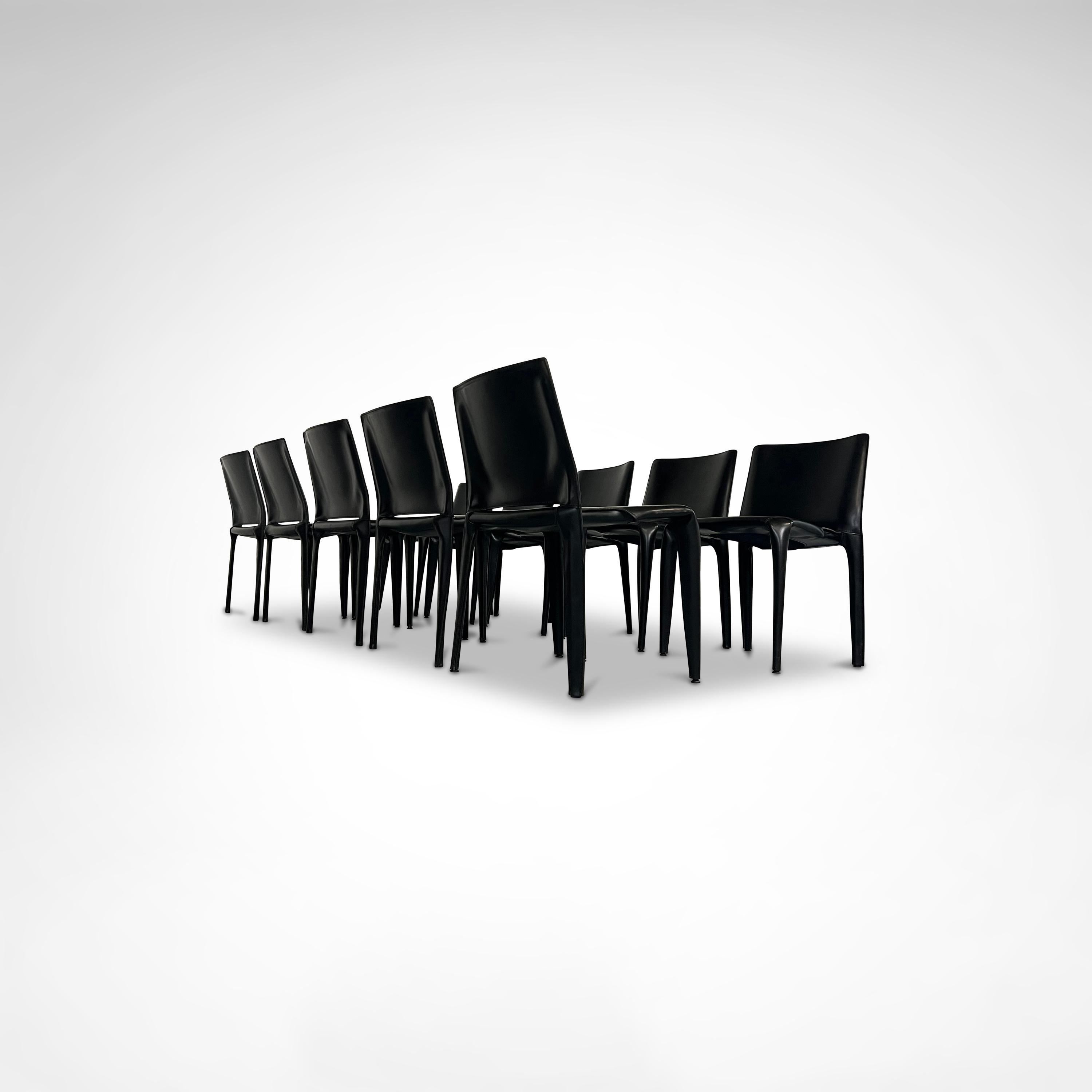 Sedia da pranzo Bull di Mario Bellini per Cassina 1990, set di 10 pezzi In condizioni buone in vendita a Sas van Gent, NL