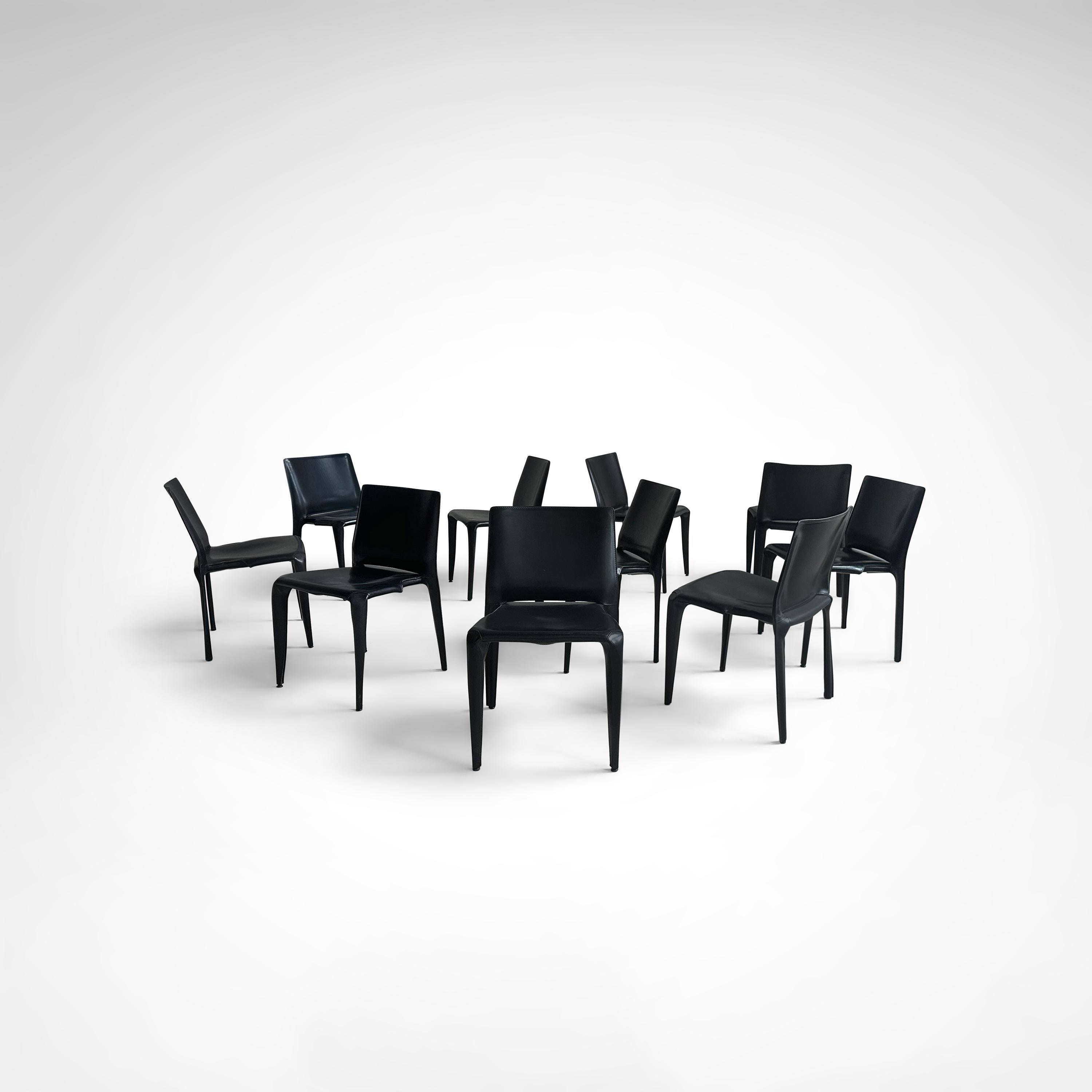 Sedia da pranzo Bull di Mario Bellini per Cassina 1990, set di 10 pezzi in vendita 10