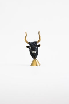 Bull Head Figurine by Walter Bosse Vienna Around 1950s