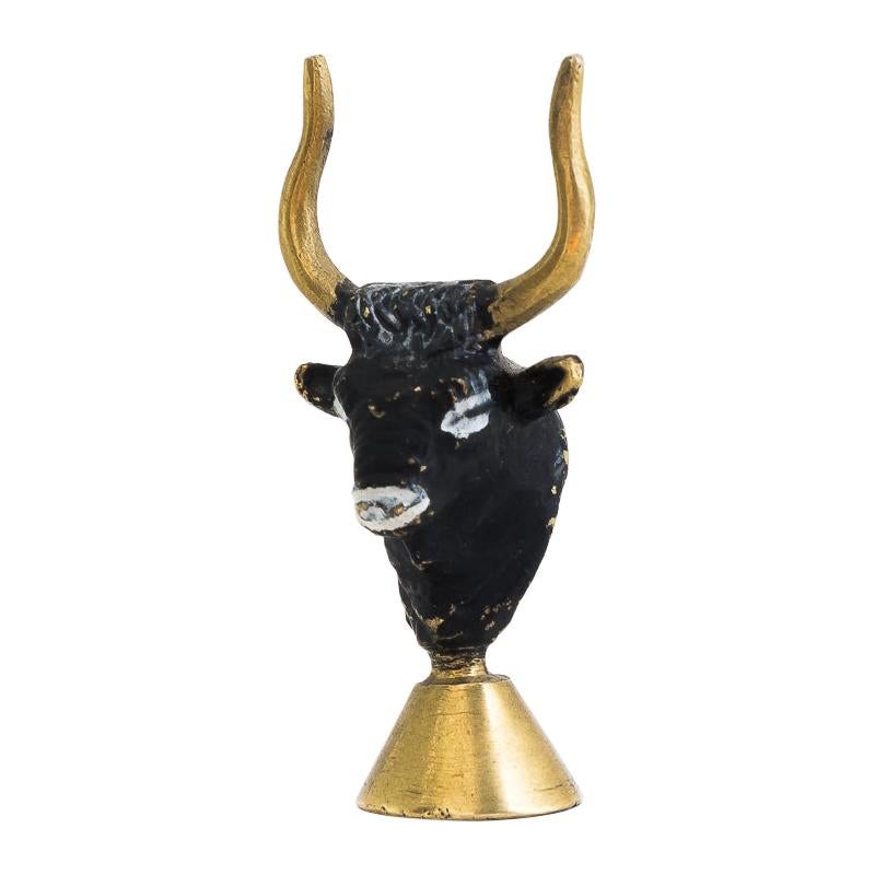Bull Head Figurine by Walter Bosse Vienna Around 1950s