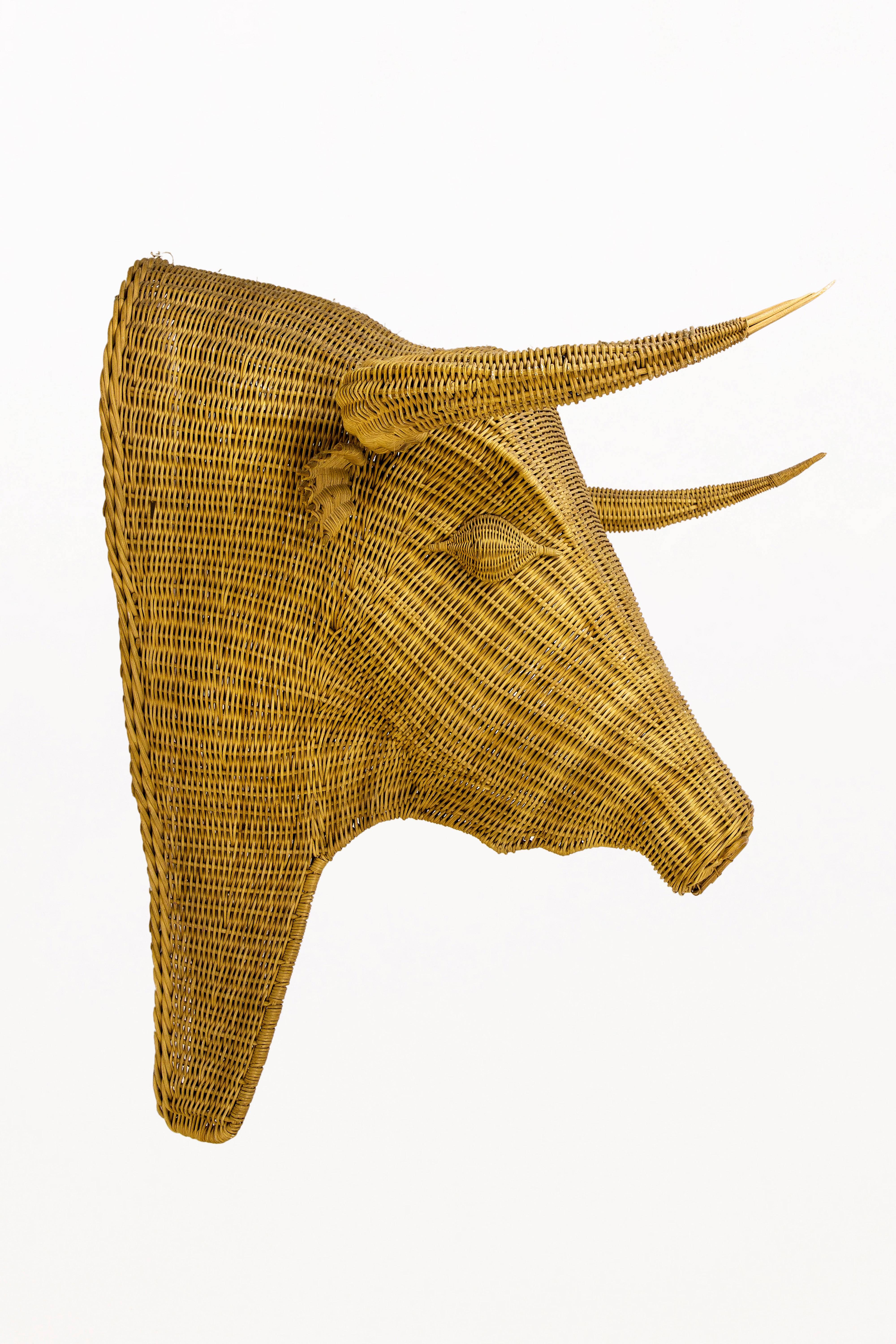 Mid-Century Modern Bull Head Wall Sculpture, France, circa 1960