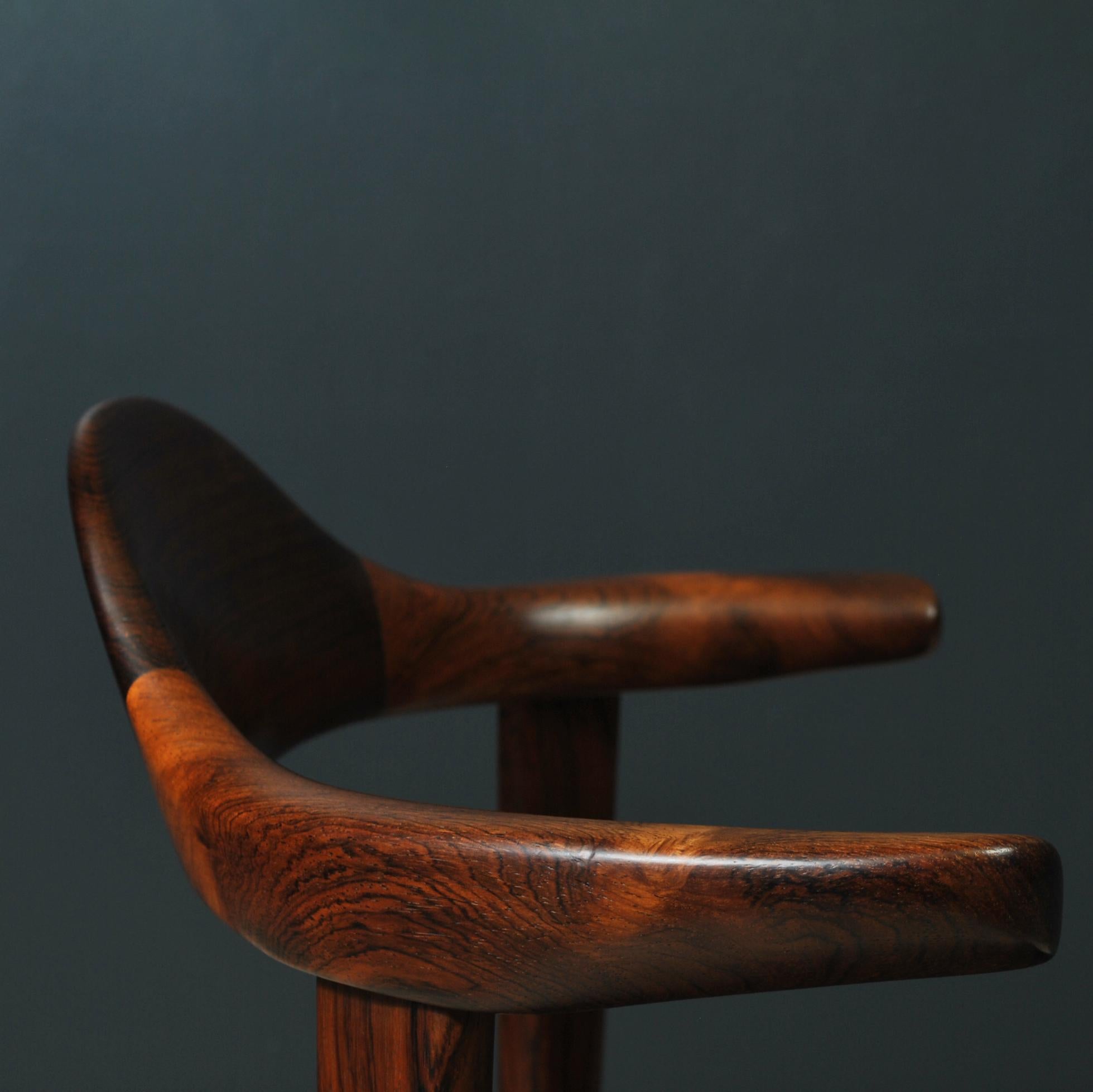 Leather Bull-Horn Chair, Jacob Herman