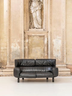 Bull Leather Sofa by Gianfranco Frattini for Cassina