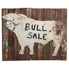 Bull Sale Sign, America circa 1940