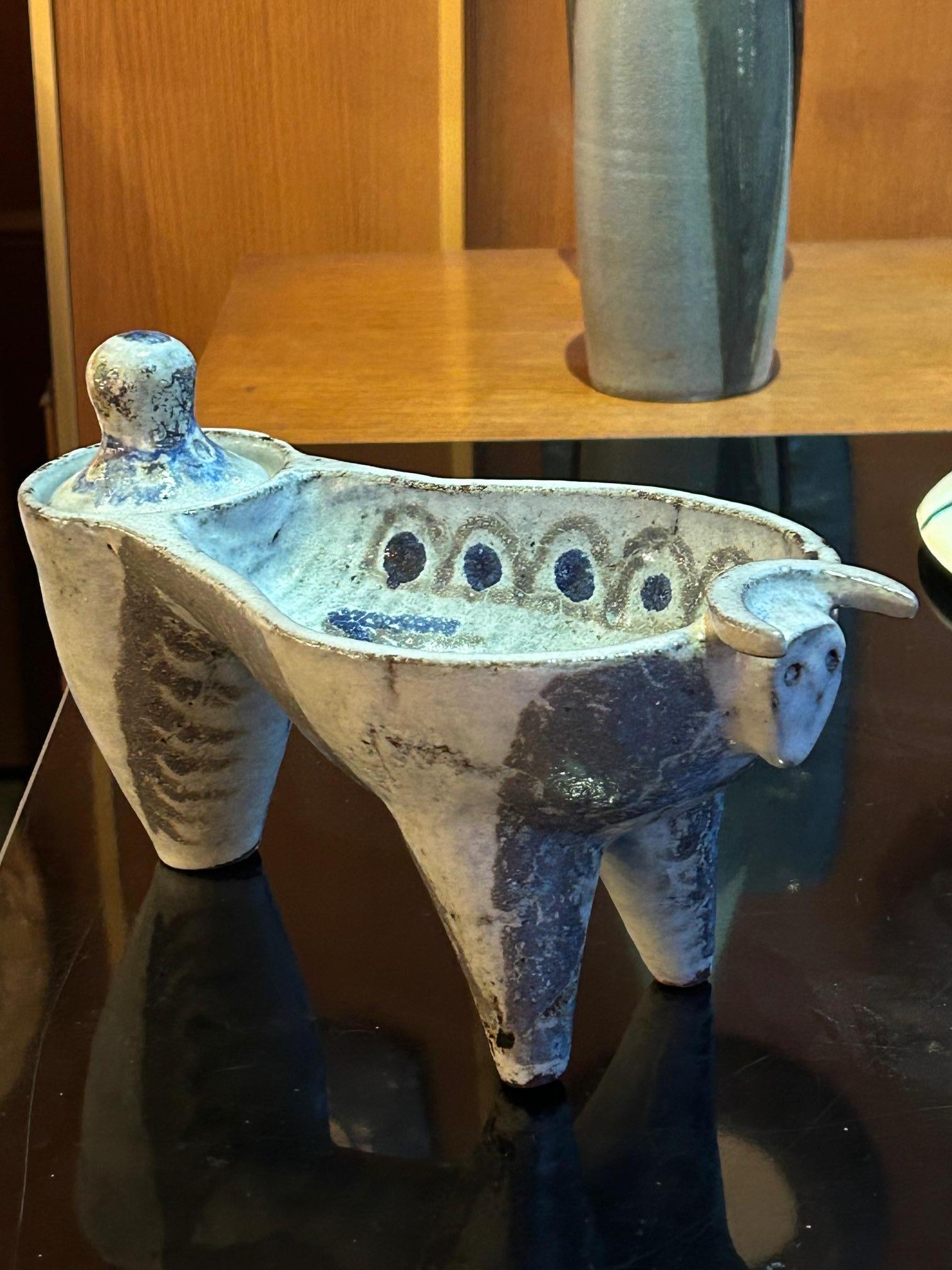 Escultura de toro de Jean Derval / Vallauris, Francia, años 60 Francés en venta