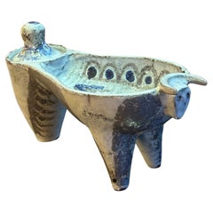 Escultura de toro de Jean Derval / Vallauris, Francia, años 60