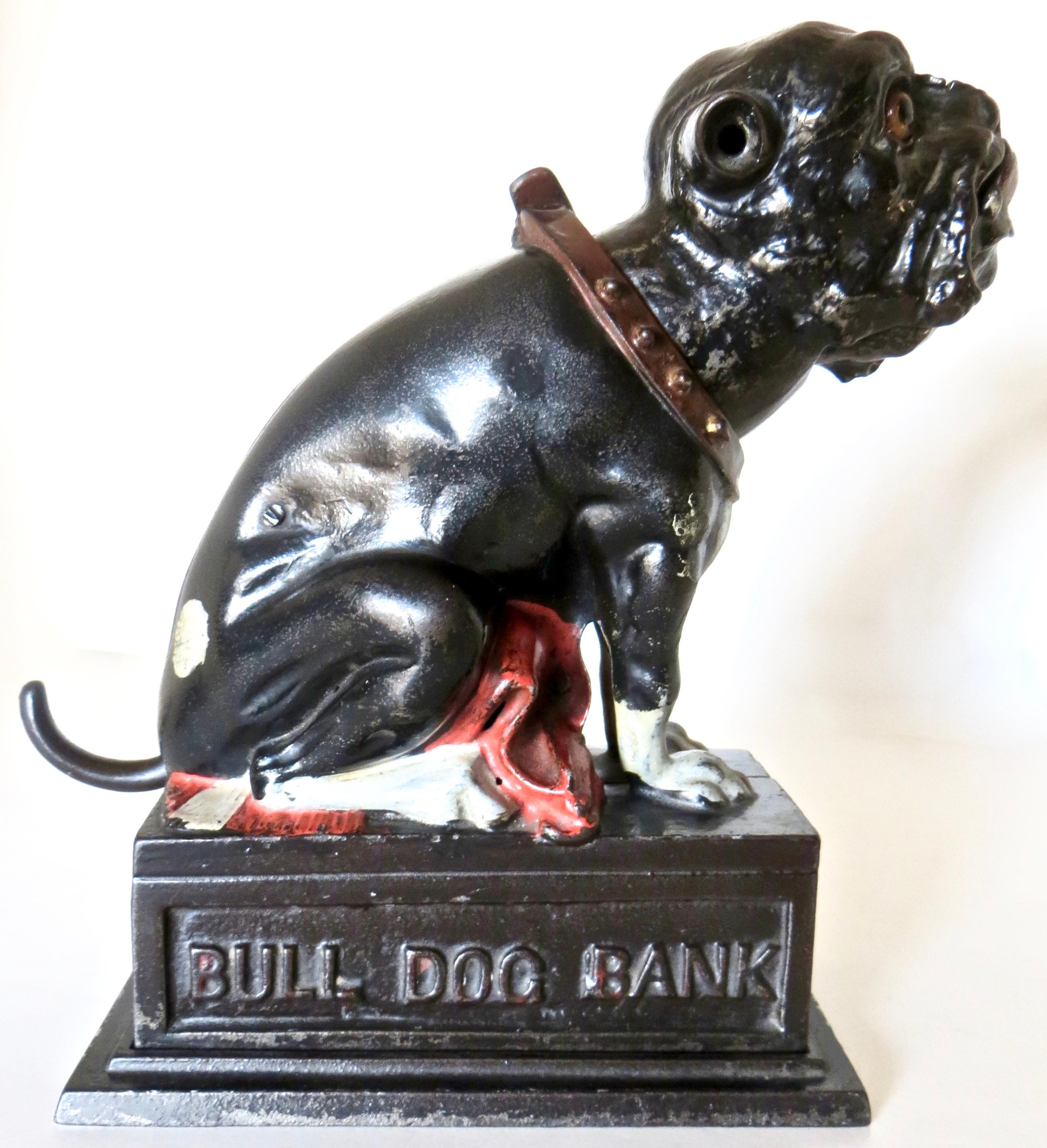 cast iron bulldog bank