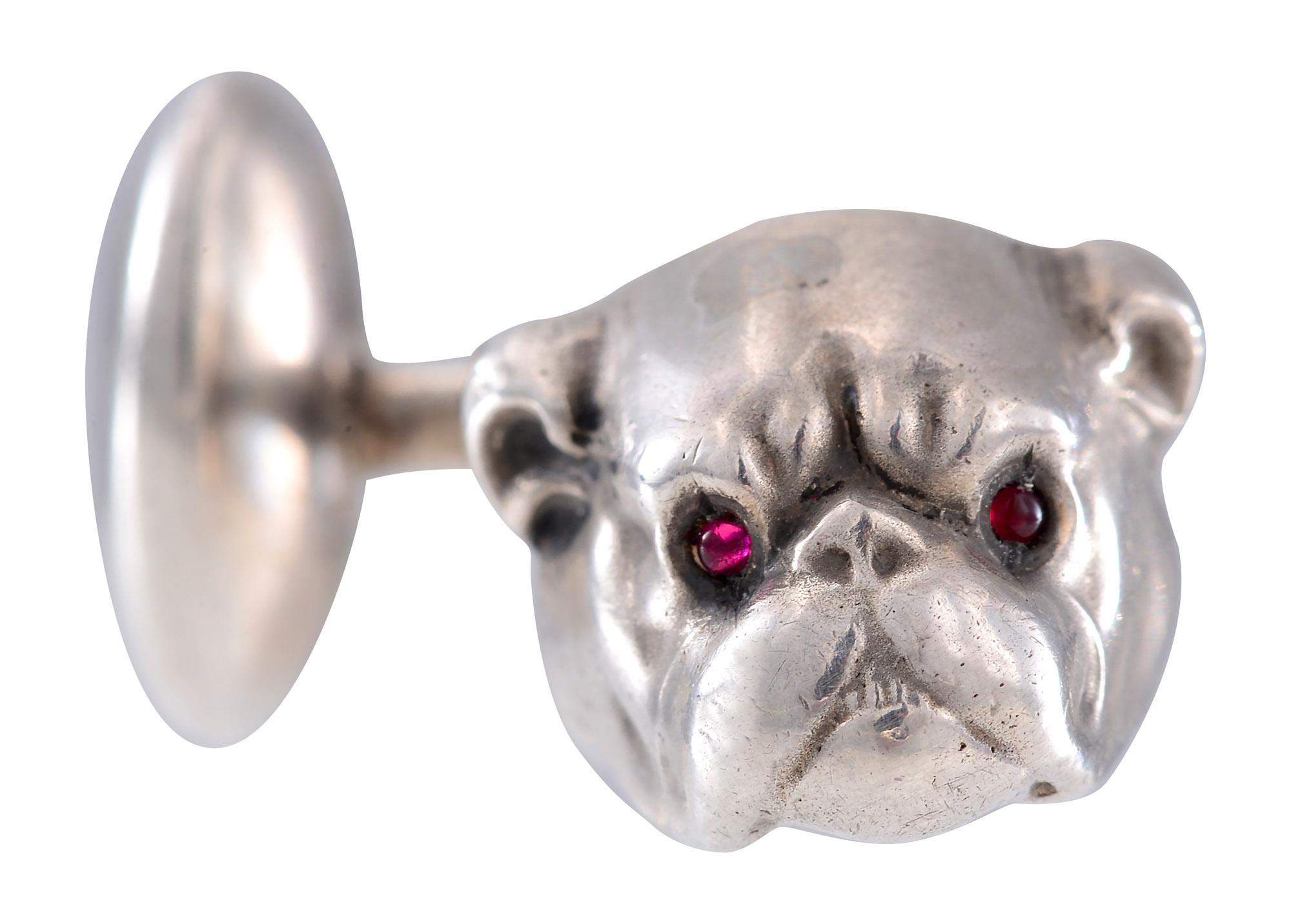 Victorian Bulldog Cufflinks by Unger Brothers