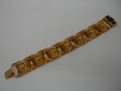 Bulldog Head Askew London Gilt Link Bracelet
