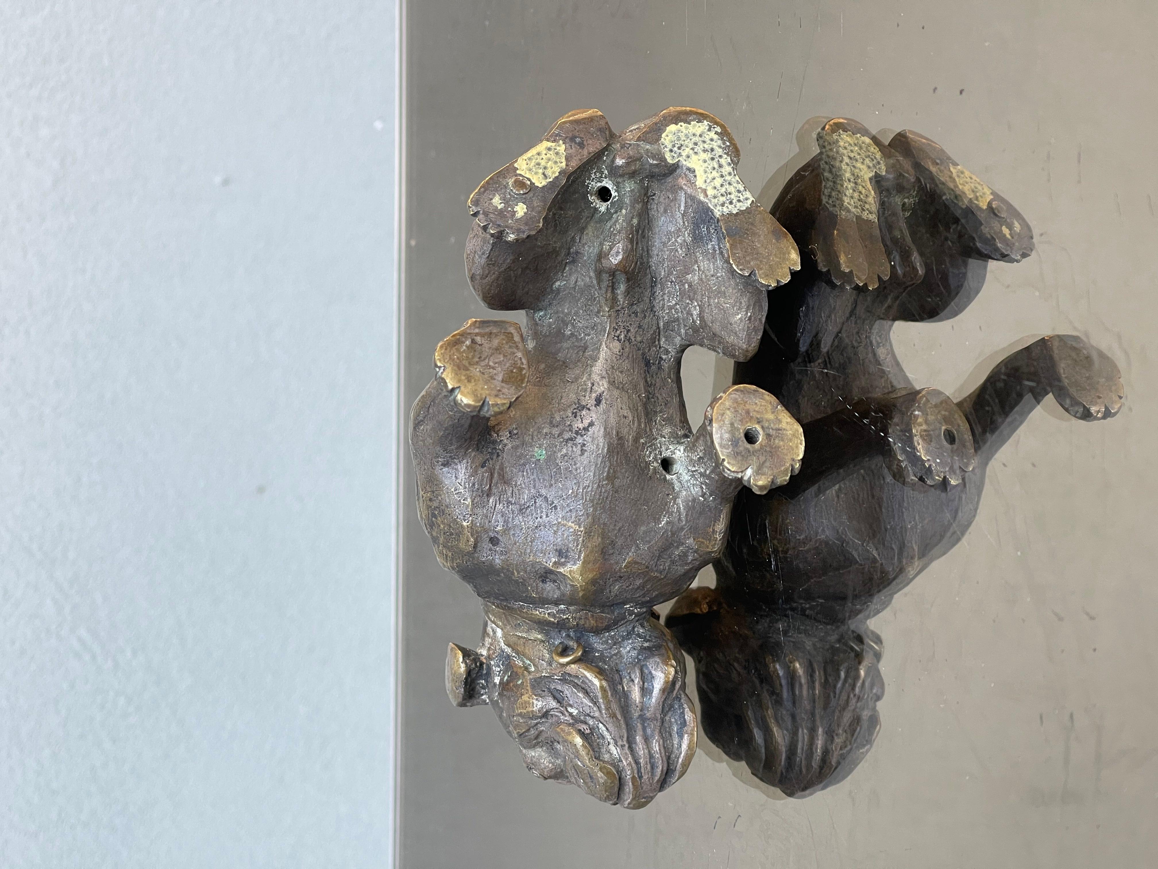 Milieu du XXe siècle bulldog en bronze - scultura bronzea - bulldog scultura - chien - vintage - xx sec en vente