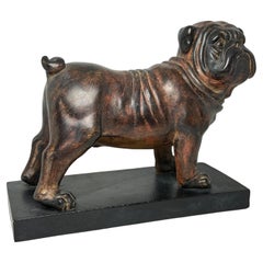 Bulldog Pug Dogs Statue Sculpture Vintage, 1980s