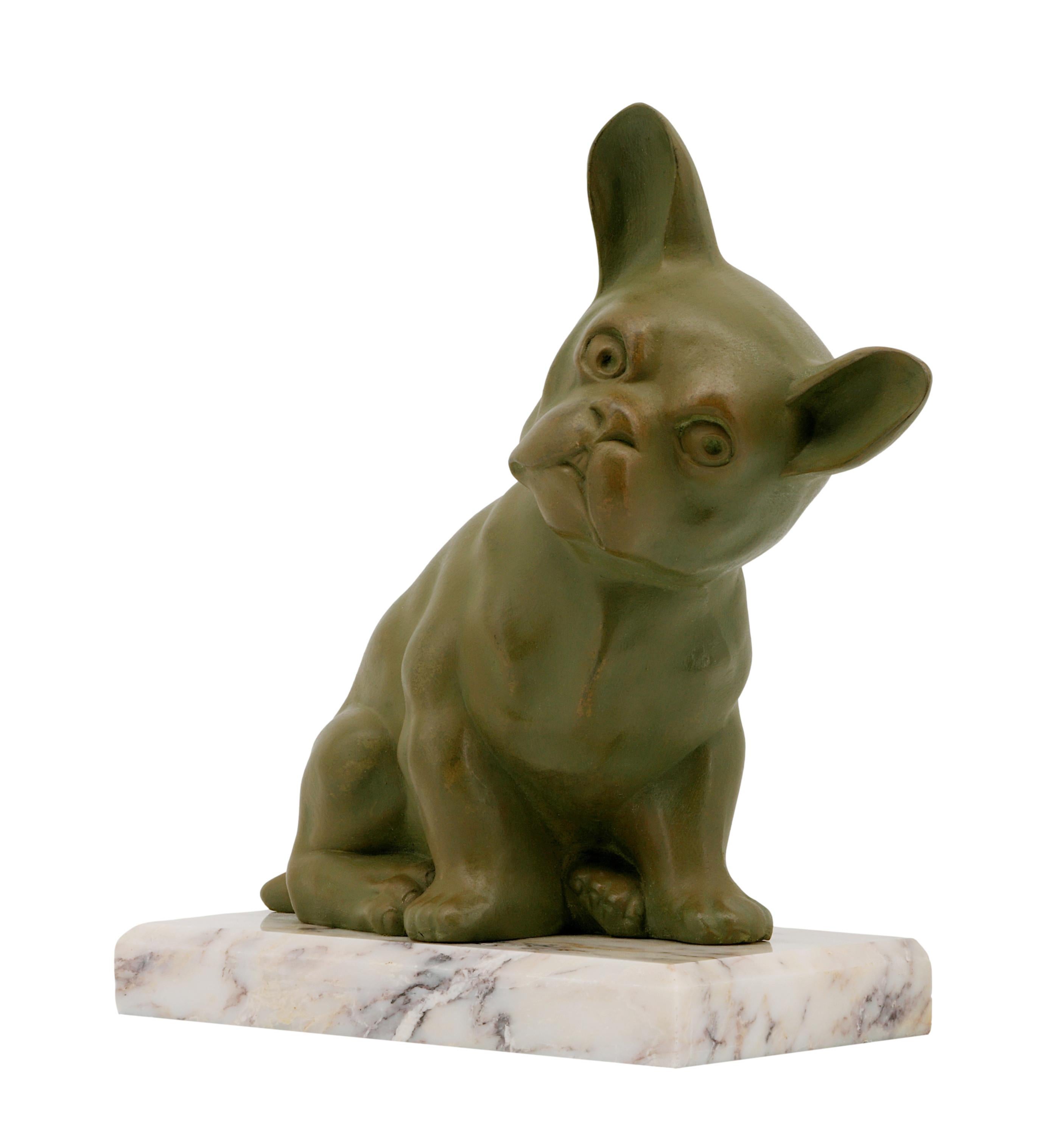 Bulldog Sculpture, 1920 For Sale 2