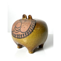 Bulldog Sculpture Figurine in Ceramic by Lisa Larson for Gustavsberg 1960s