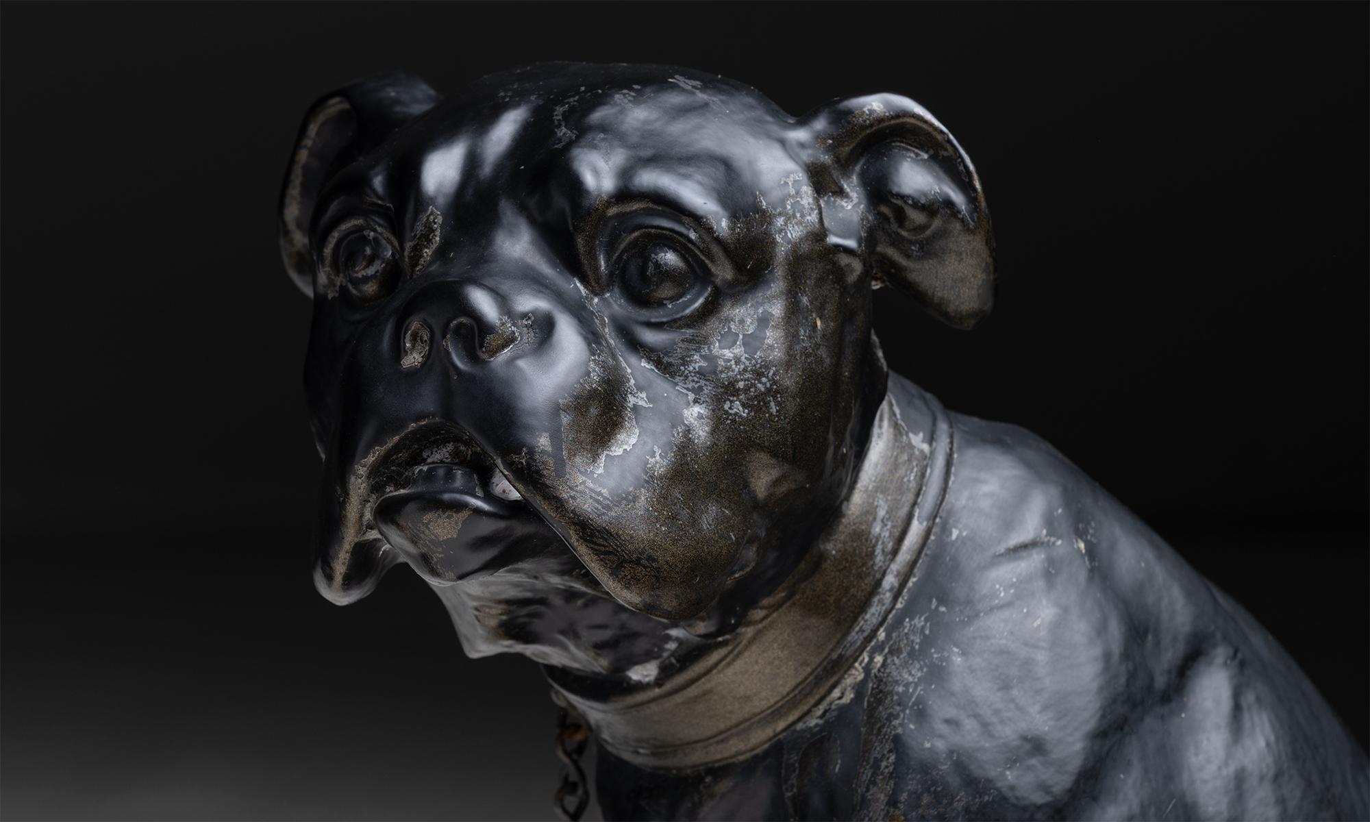 Edwardian Bulldog Statues Circa 1910 For Sale