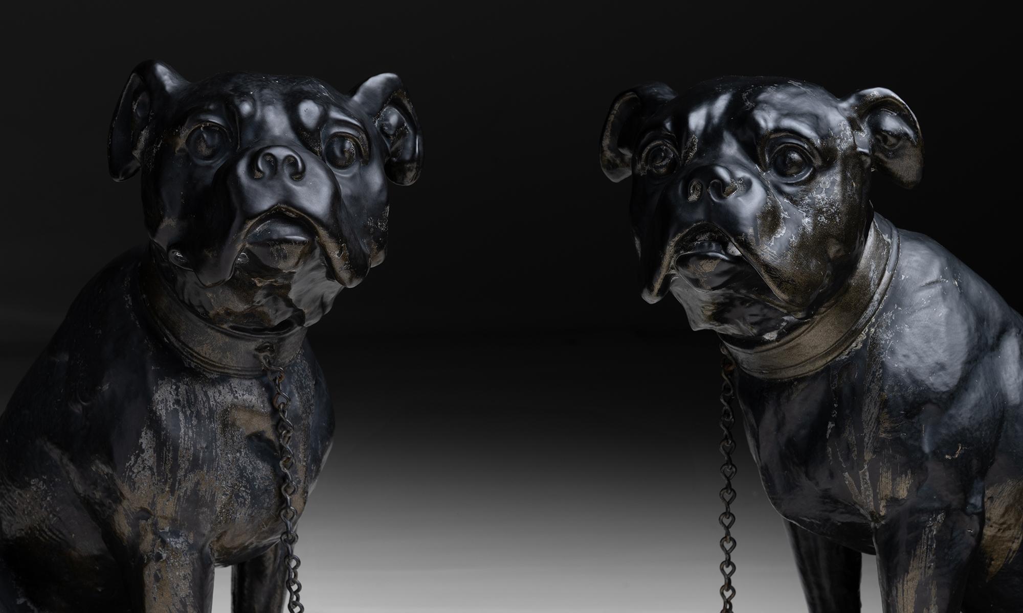 Early 20th Century Bulldog Statues Circa 1910