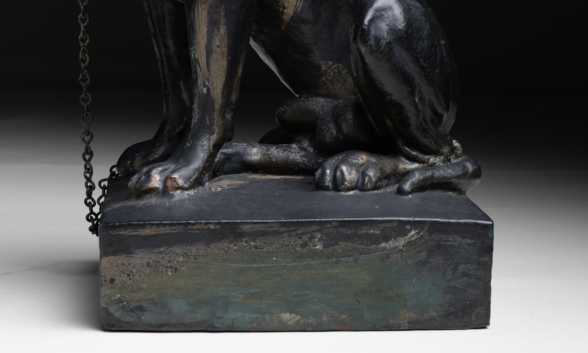Bronze Bulldog Statues Circa 1910 For Sale