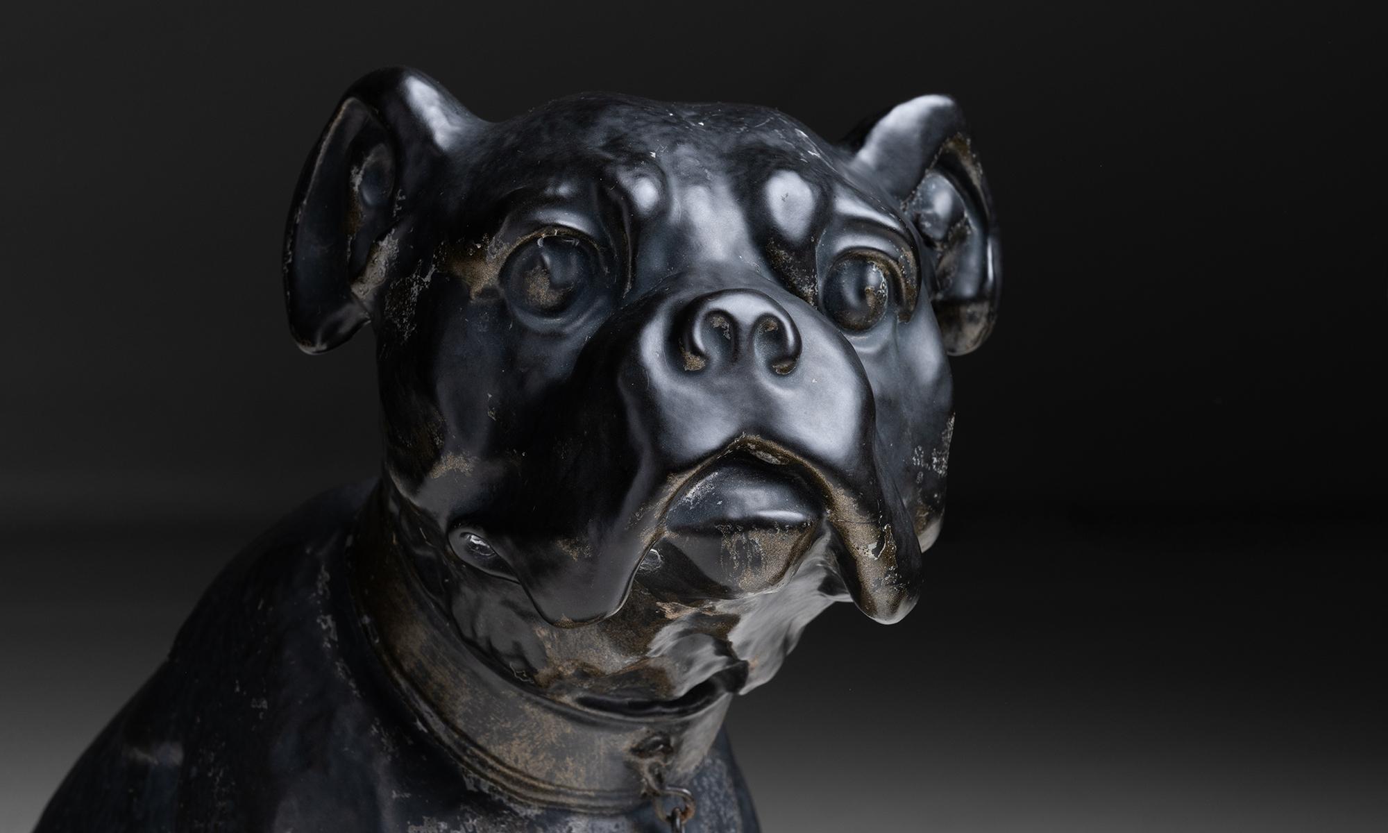 Bronze Bulldog Statues Circa 1910 For Sale