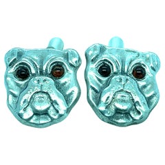 Bulldog Sterling Cufflinks