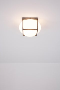 Bulle Light, mundgeblasenes Glas, massives Messing, Wandleuchter oder Einbaubeleuchtung