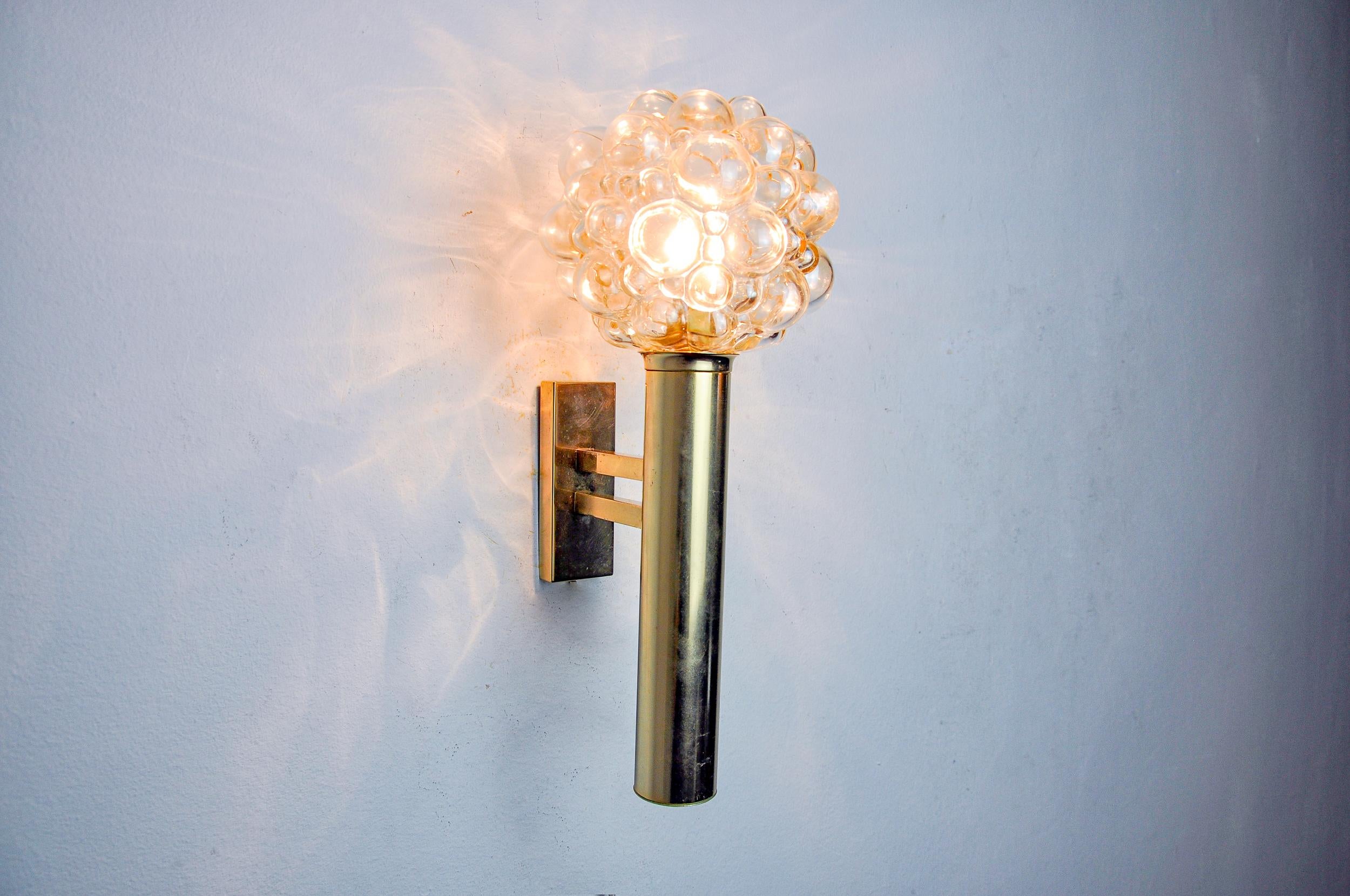 Late 20th Century Bulles wall lamp by Helena Tynell for Limburg, Germany, 1970s For Sale