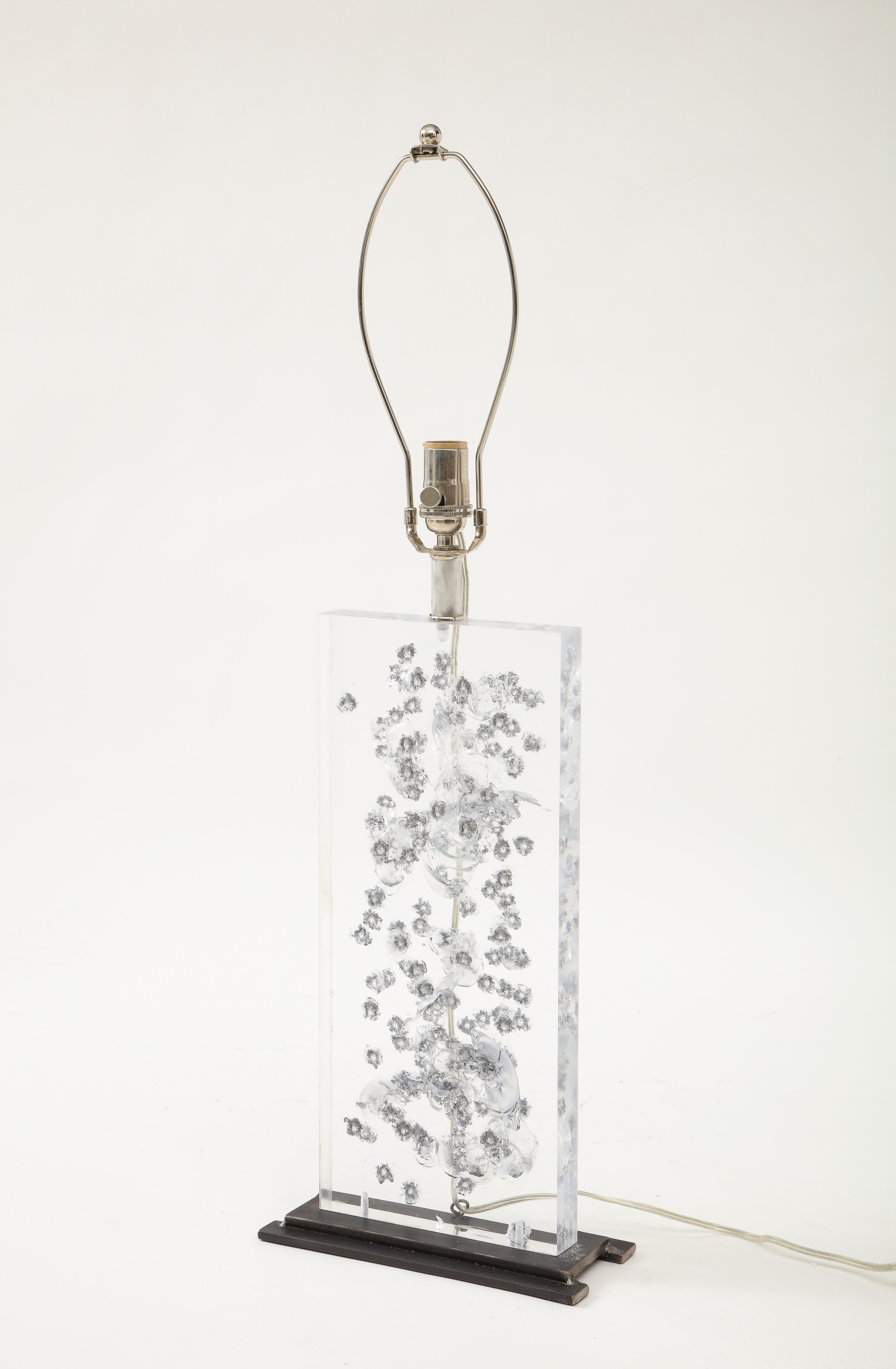 Hand-Crafted Bullet-Proof Plexi Lamp For Sale