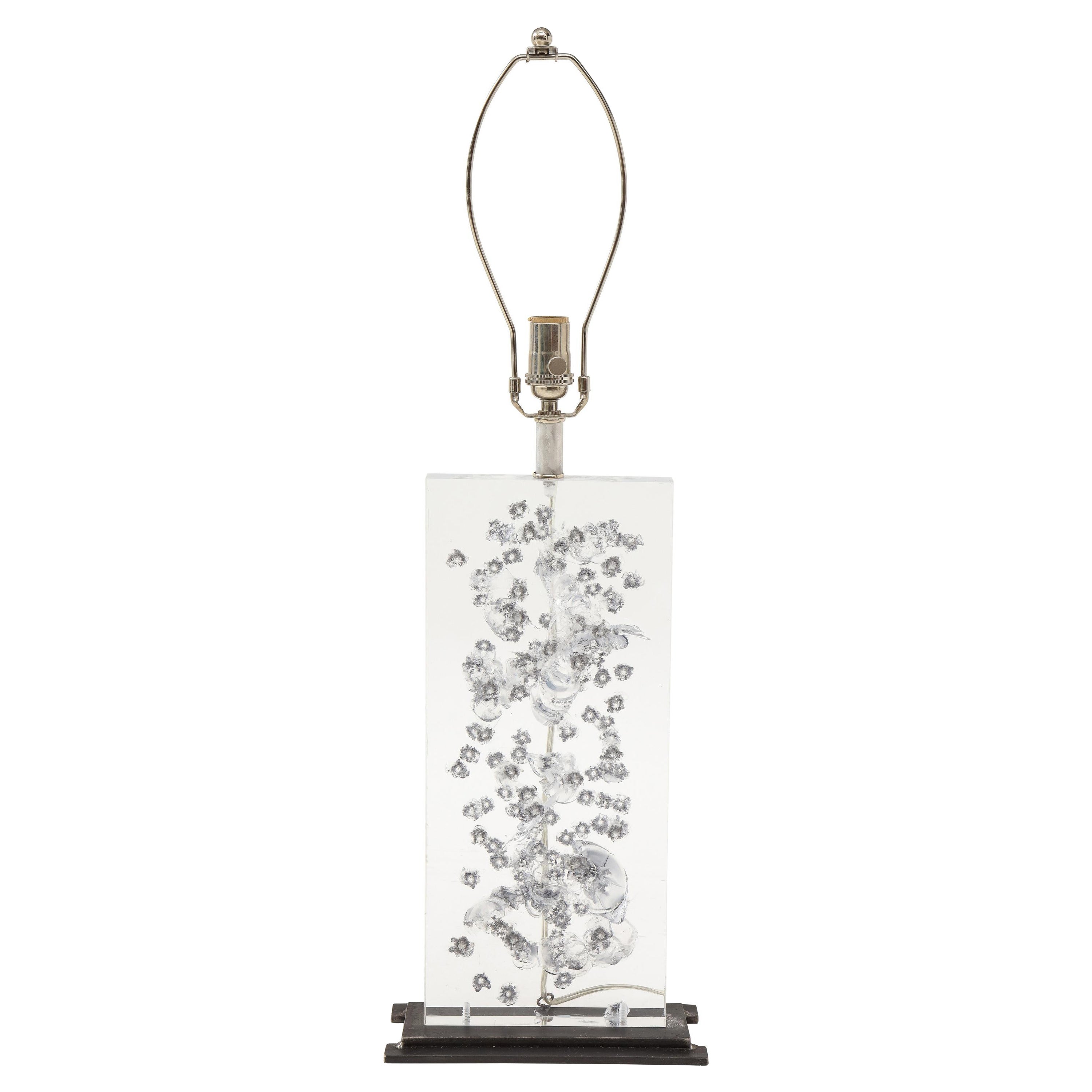 Plexiglas-Lampe mit Kugelschreiber im Angebot