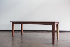 Bullet Table, Country Shaker Table with Walnut and Exposed Joinery