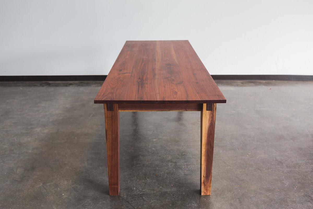 Bullet Table, Rustic Oak Shaker Table with Exposed Joinery For Sale 2