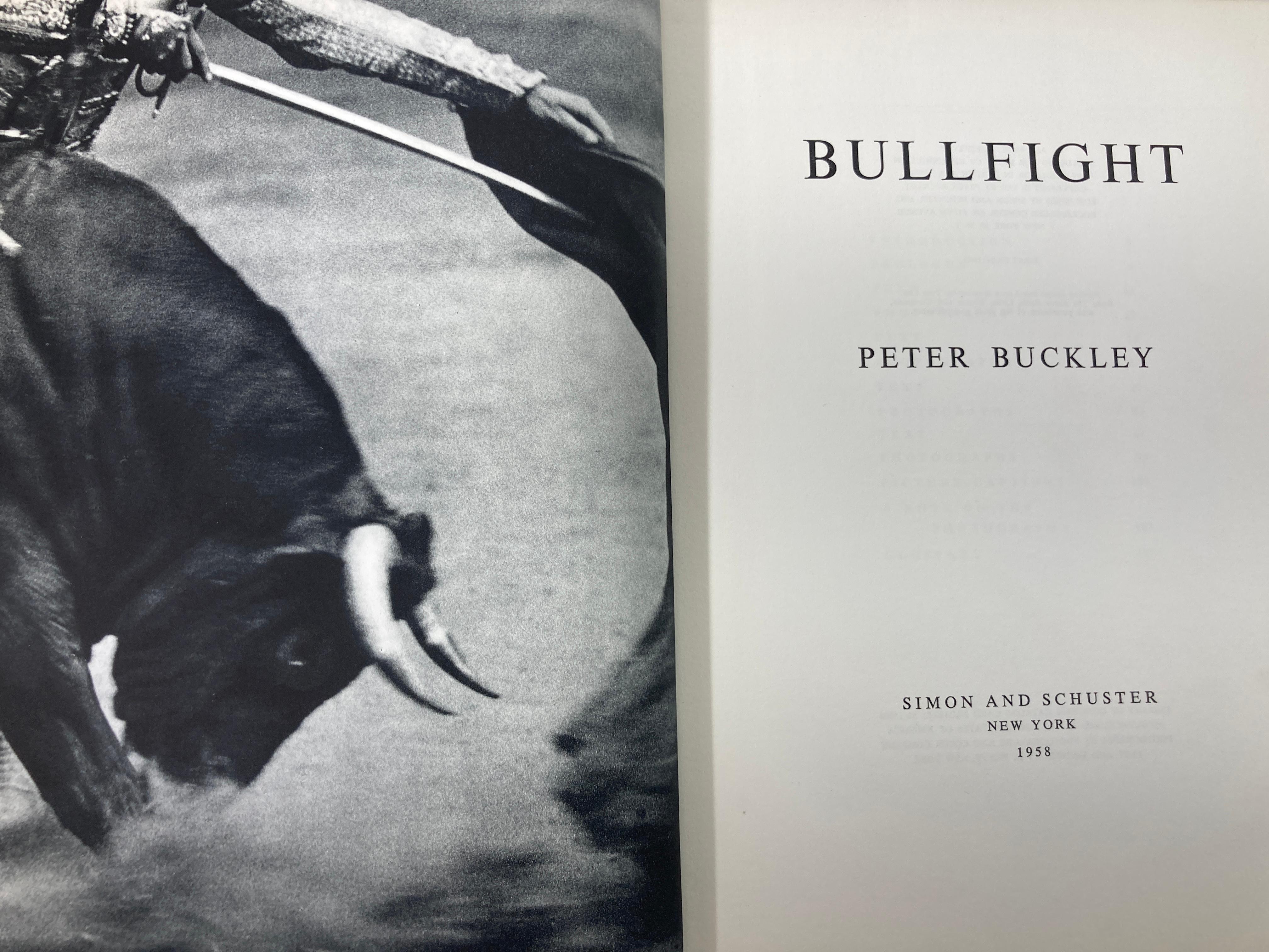 20th Century Bullfight by Peter Buckley, Hardcover Vintage Book 1958, 1st Ed