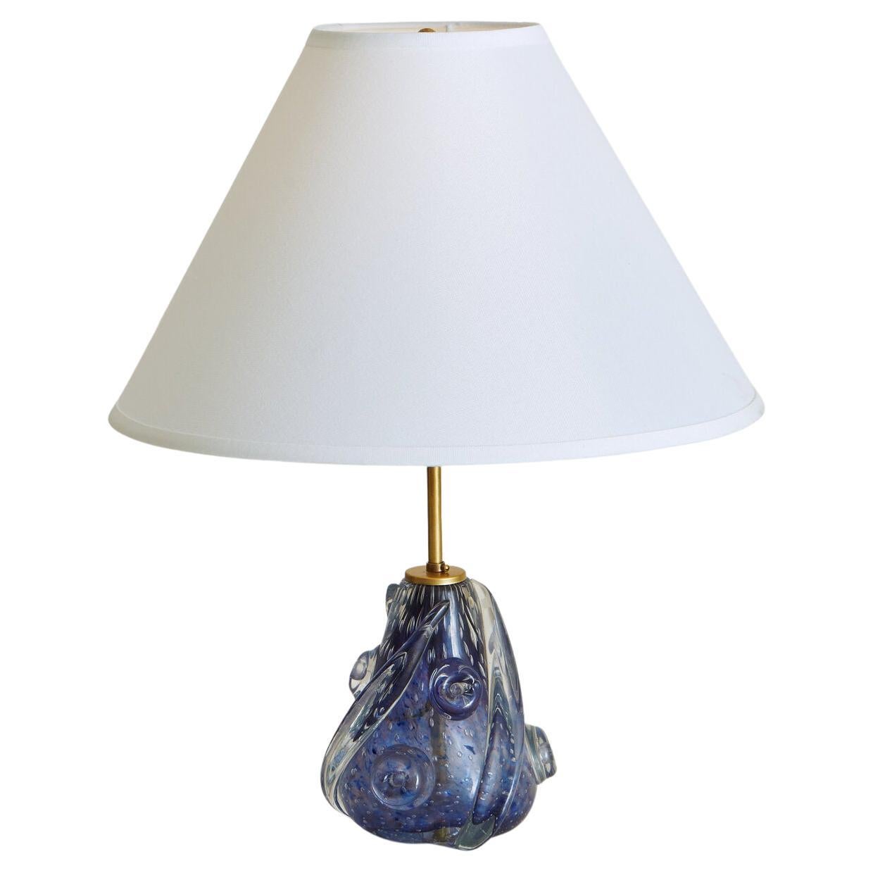 Bullicante Glass Table Lamp Attributed to Barovier & Toso