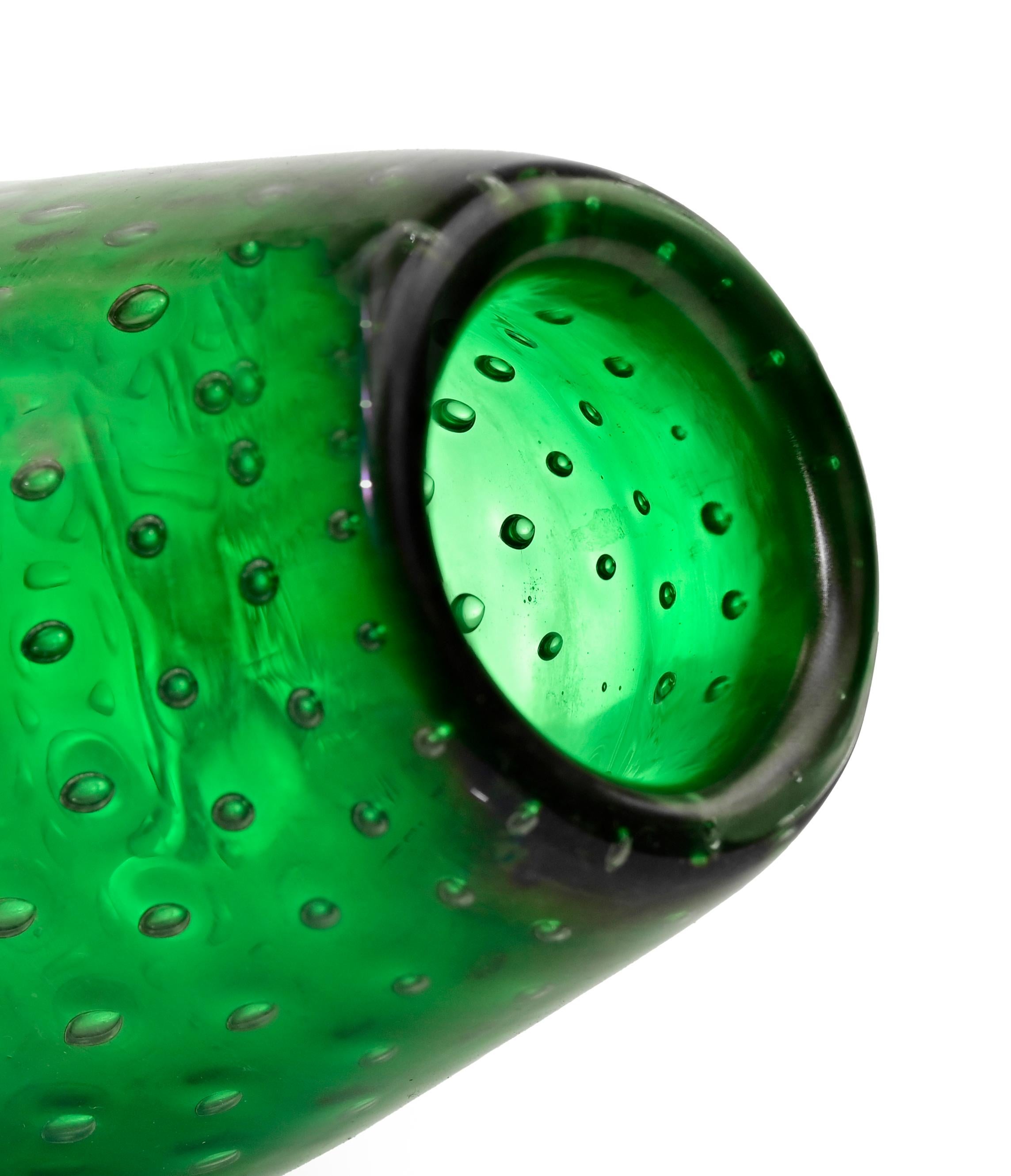 Vaso in vetro Bullicante Grass attr. ad Archimede Seguso, anni '50 In condizioni buone in vendita a Roma, IT