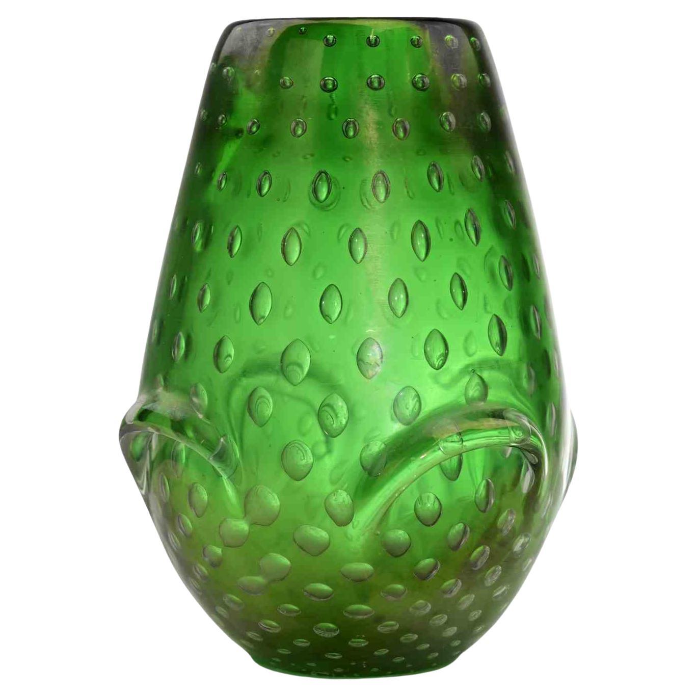 Vaso in vetro Bullicante Grass attr. ad Archimede Seguso, anni '50 in vendita