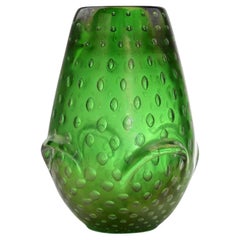 Bullicante Grasglasvase nach Archimede Seguso, 1950er Jahre
