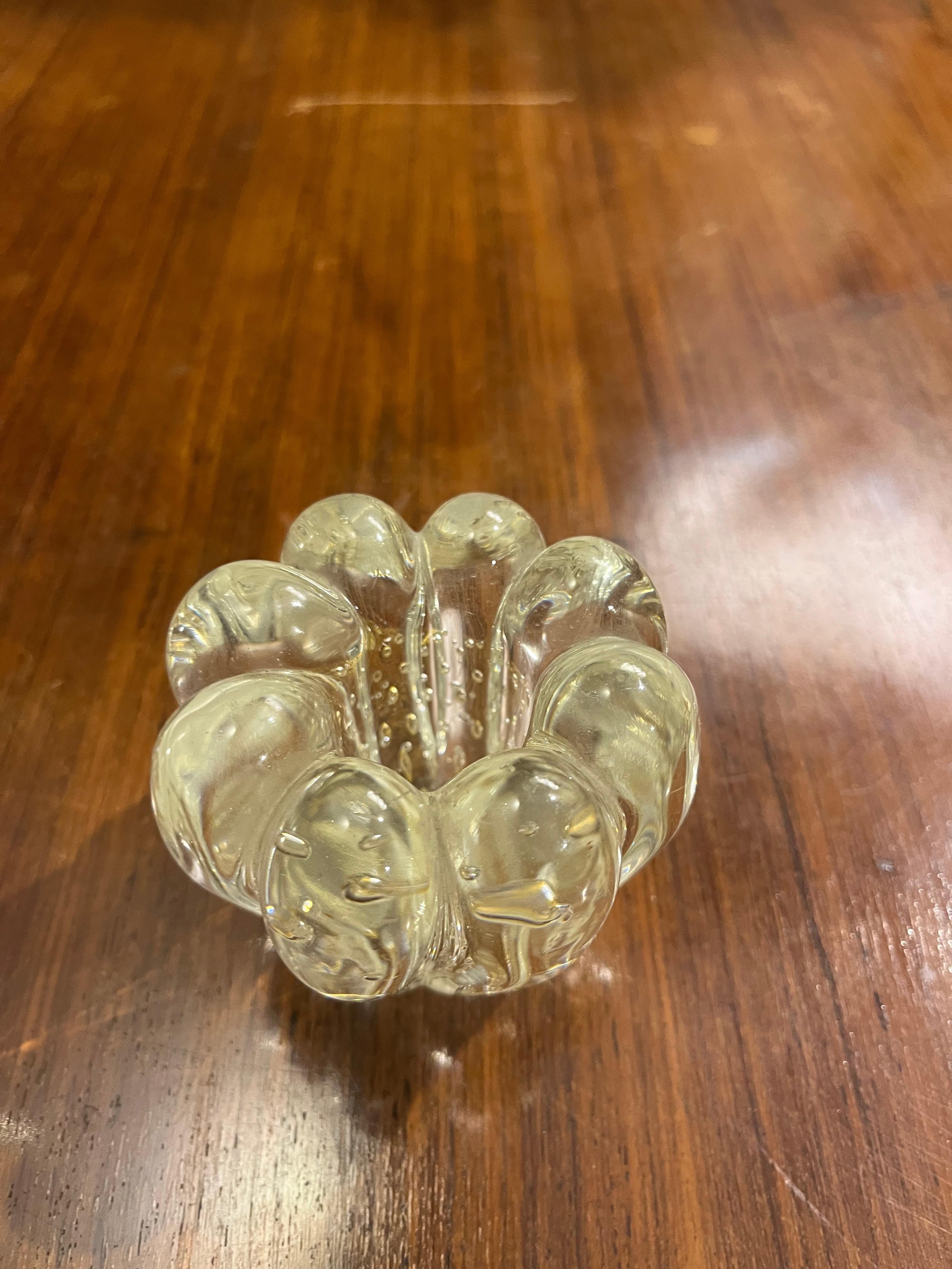 Early 20th Century Bullicante vase in gold leaf and Murano glass by Ercole Barovier from the 1920s For Sale