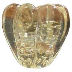 Bullicante vase in gold leaf and Murano glass by Ercole Barovier from the 1920s