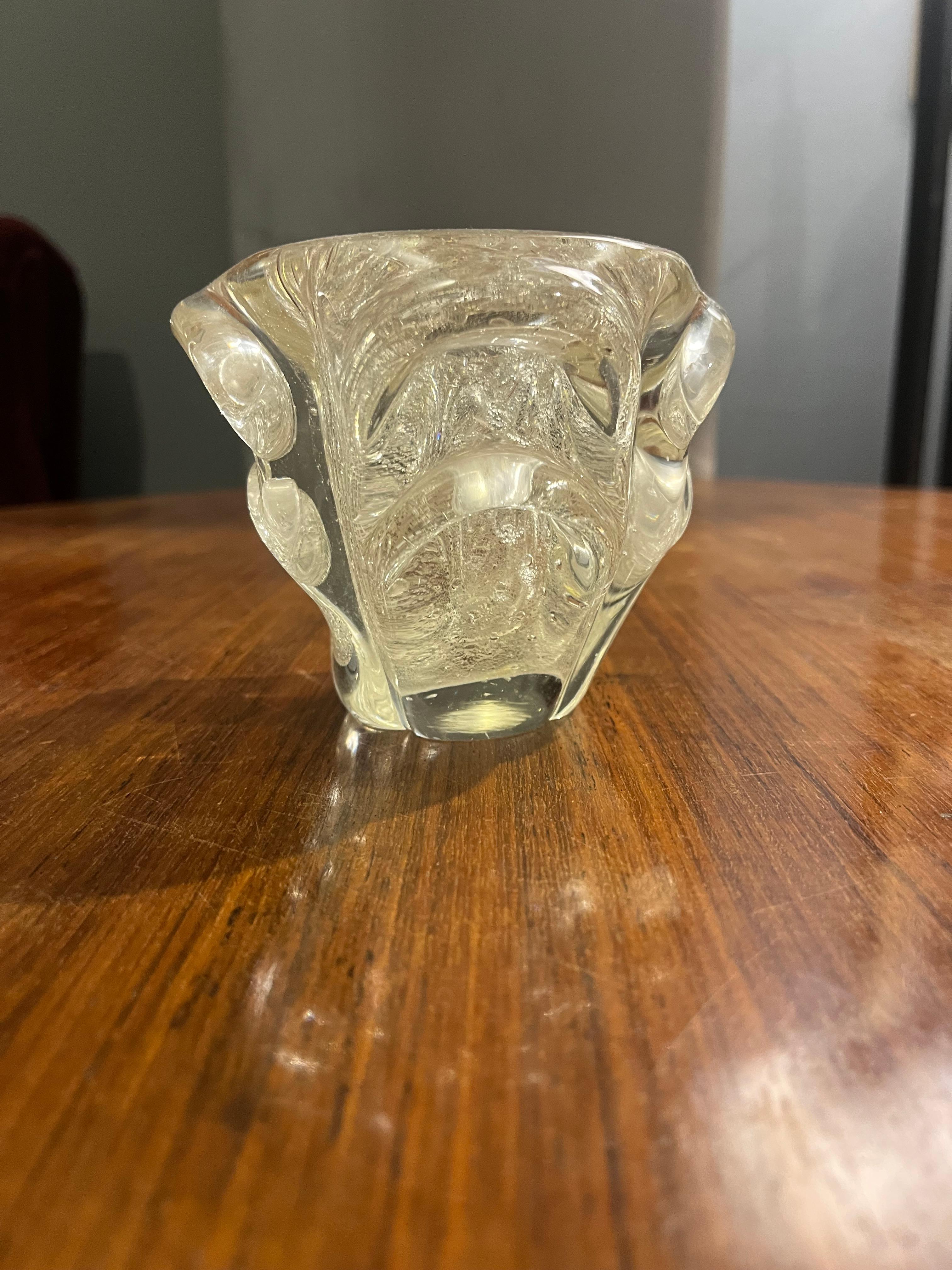 bullicante vase in  Murano glass by Ercole Barovier from the 1920s In condizioni buone in vendita a Catania, IT