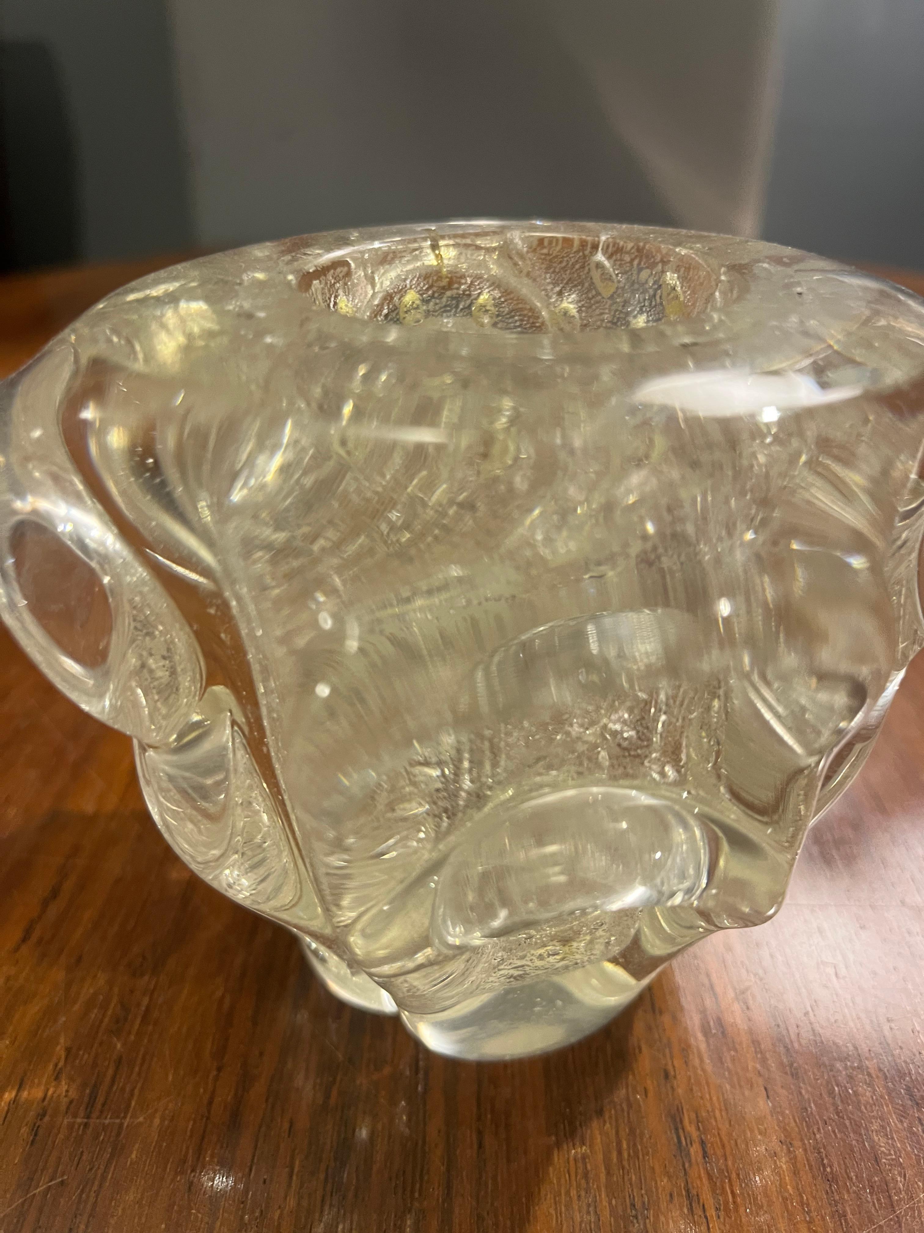 Early 20th Century bullicante vase in  Murano glass by Ercole Barovier from the 1920s in vendita