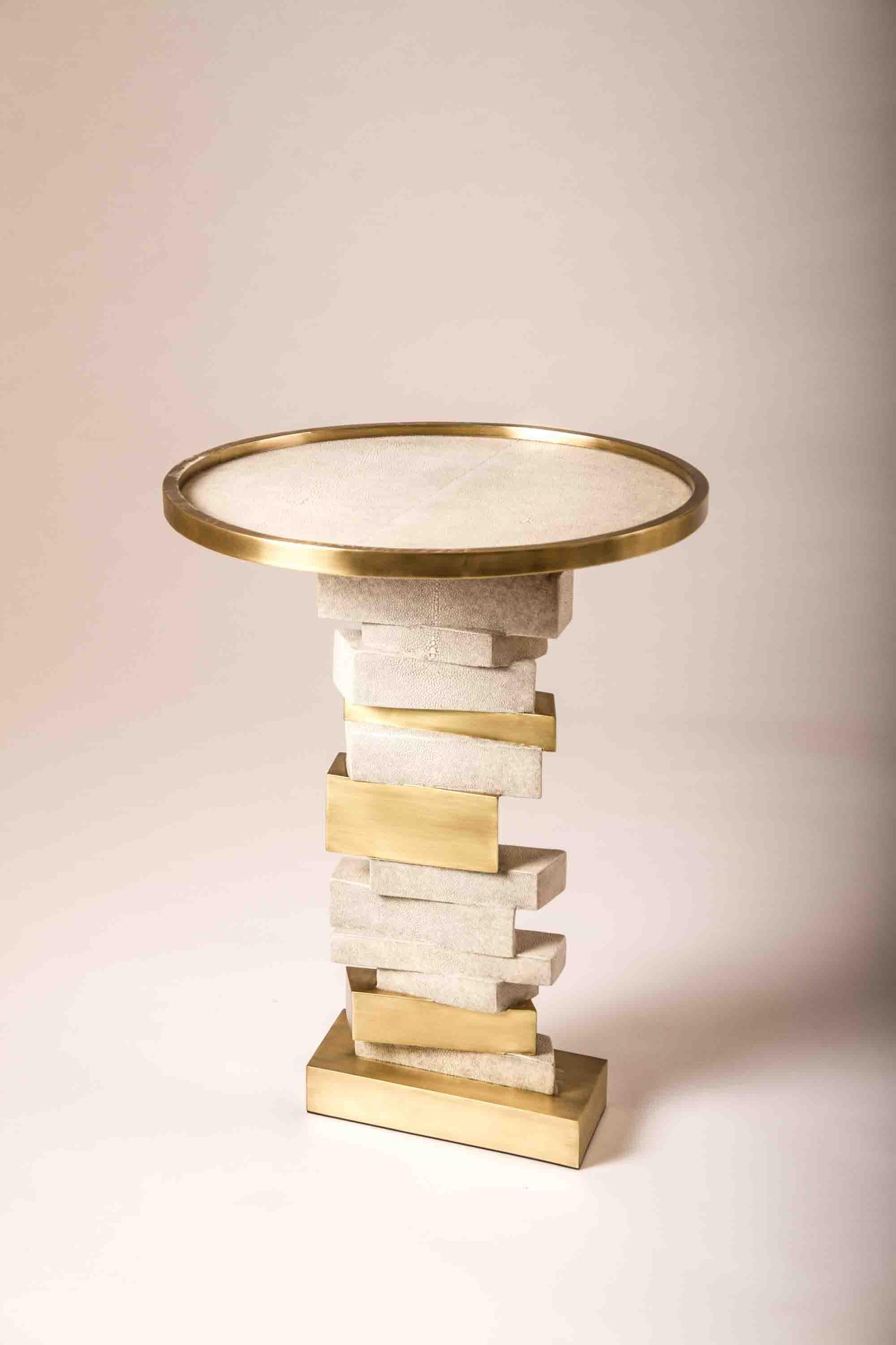 cream and gold side table