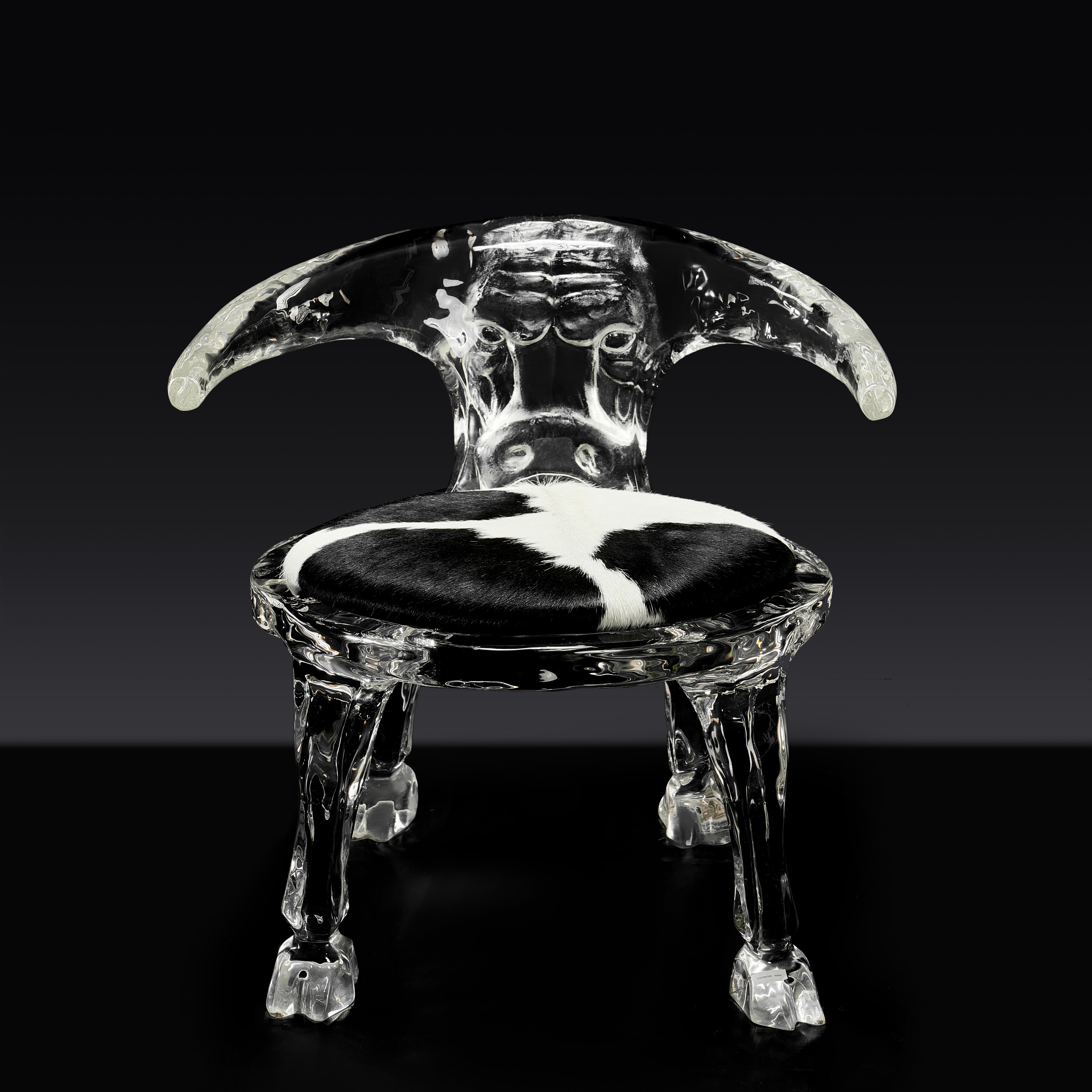 Scultura di cristallo glaciale con busto femminile di Gordon Gu in vendita