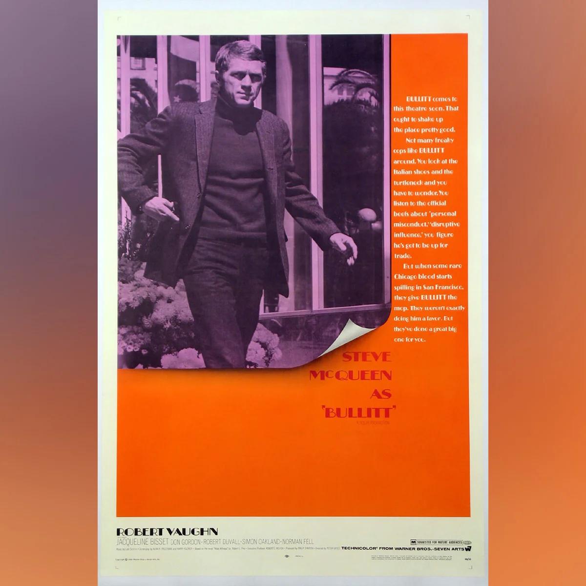 Bullitt (1968)
Original One Sheet (27 X 41 Inches)

Steve McQueen defines the words 