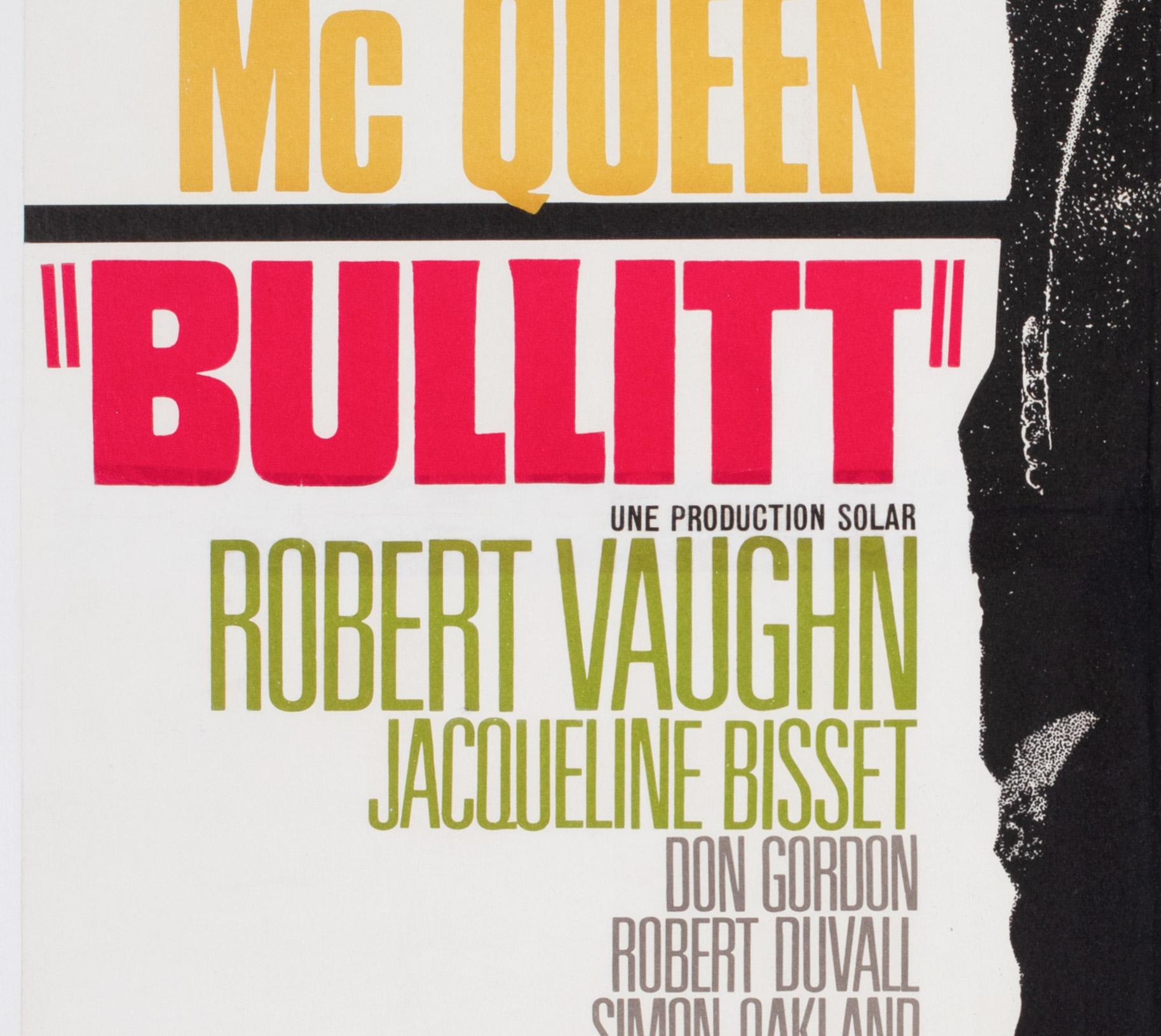 20th Century Bullitt 1968 FRENCH MOYENNE Film Movie Poster, MICHEL LANDI For Sale