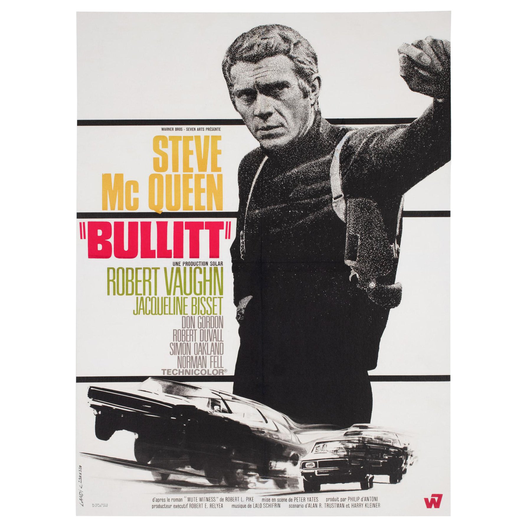 Bullitt 1968 FRENCH MOYENNE Filmplakat, MICHEL LANDI, Filmplakat